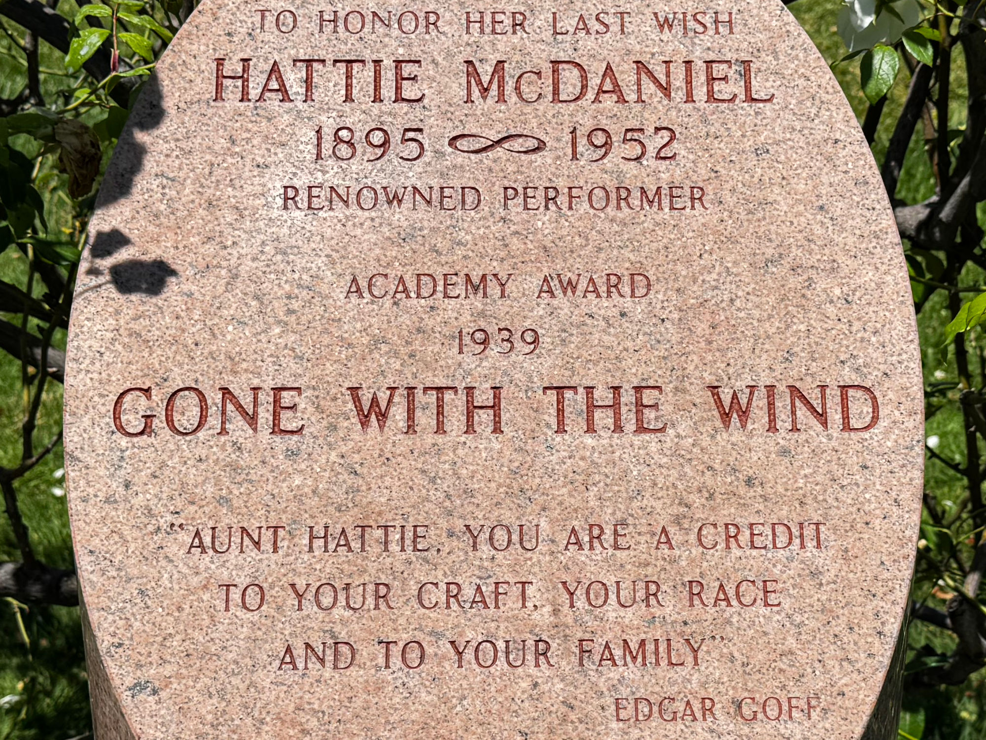 Hattie Mcdaniels Memorial