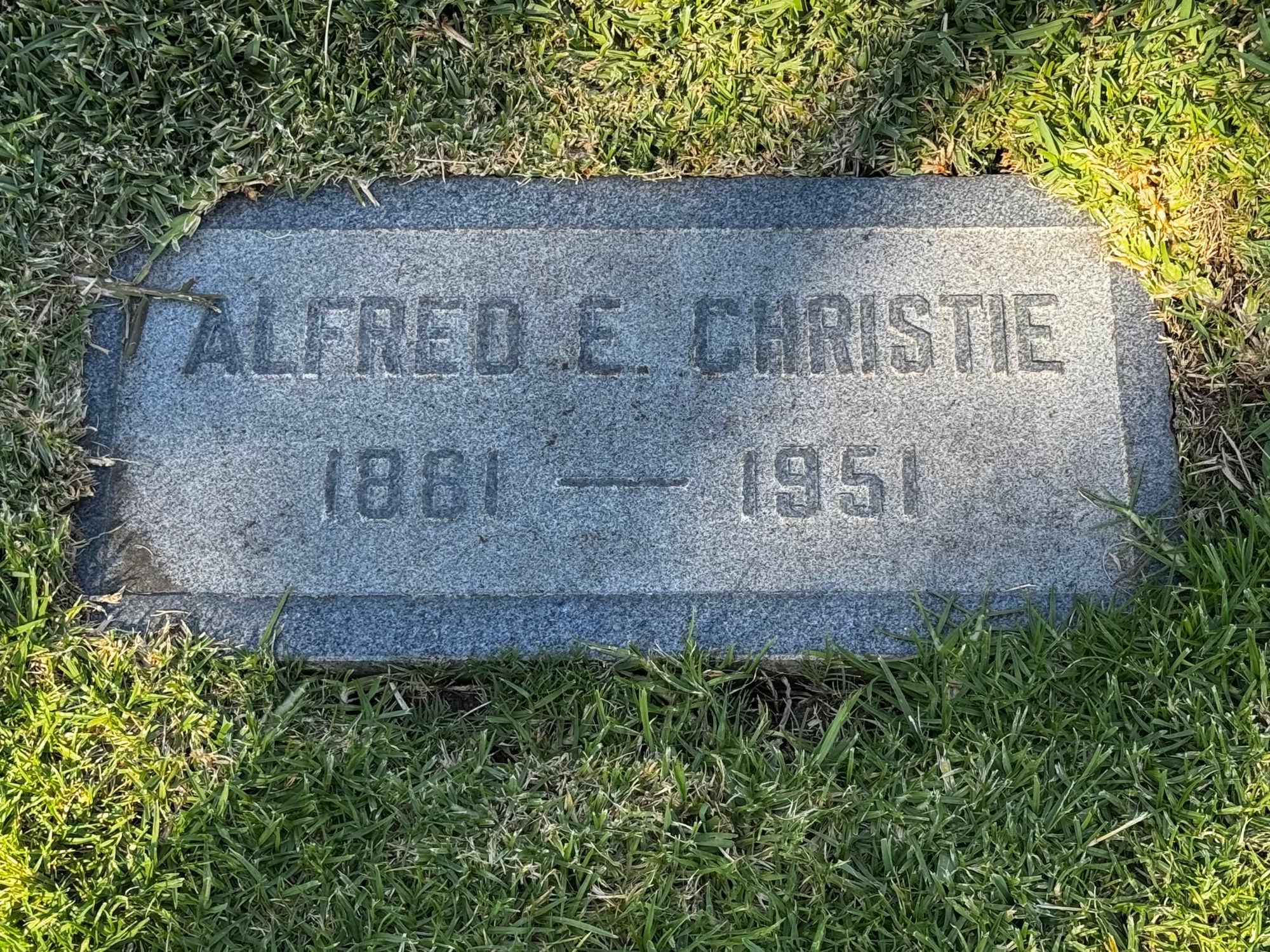 Hollywood Forever Cemetery Alfred Ernest Christie