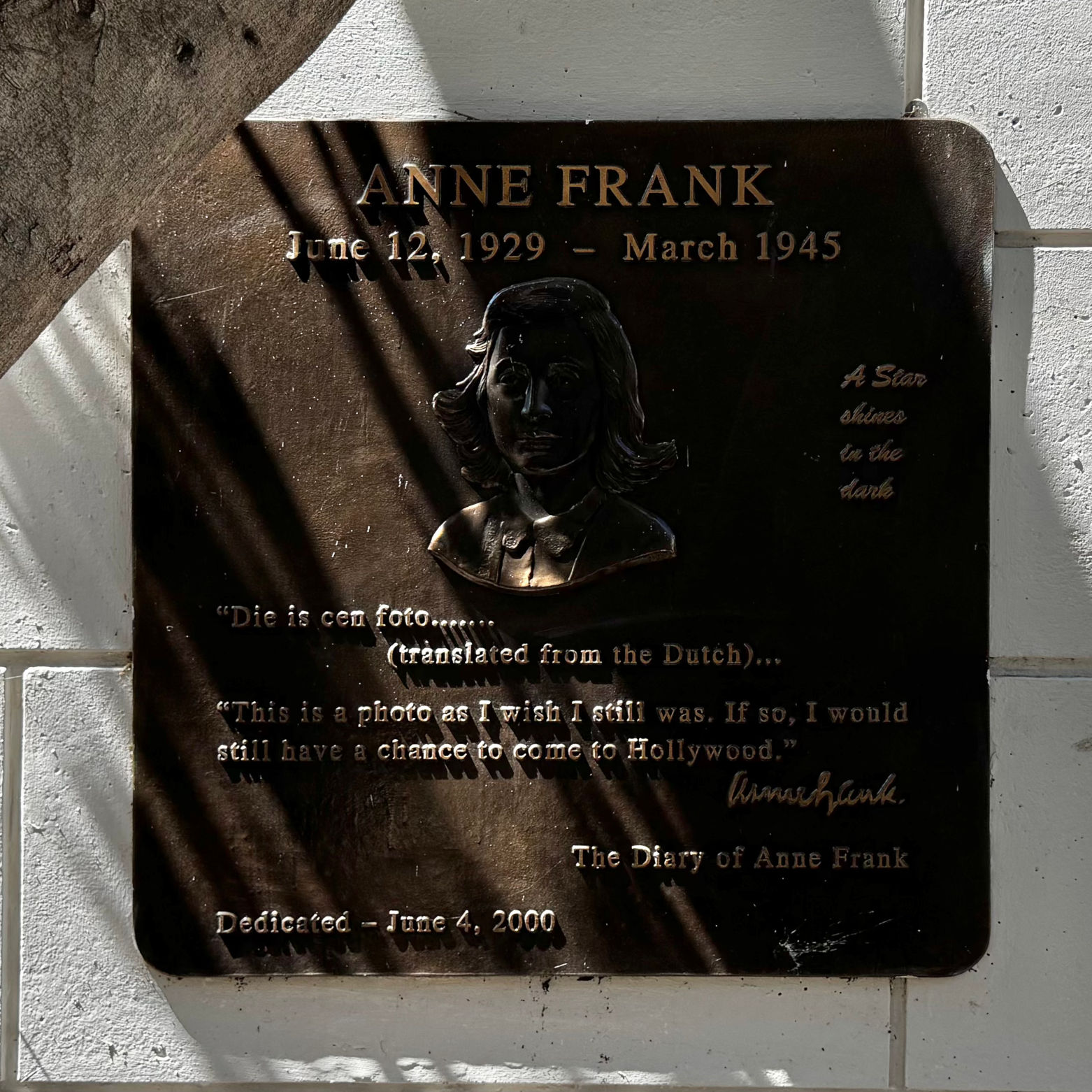 Hollywood Forever Cemetery Annelies Marie Frank