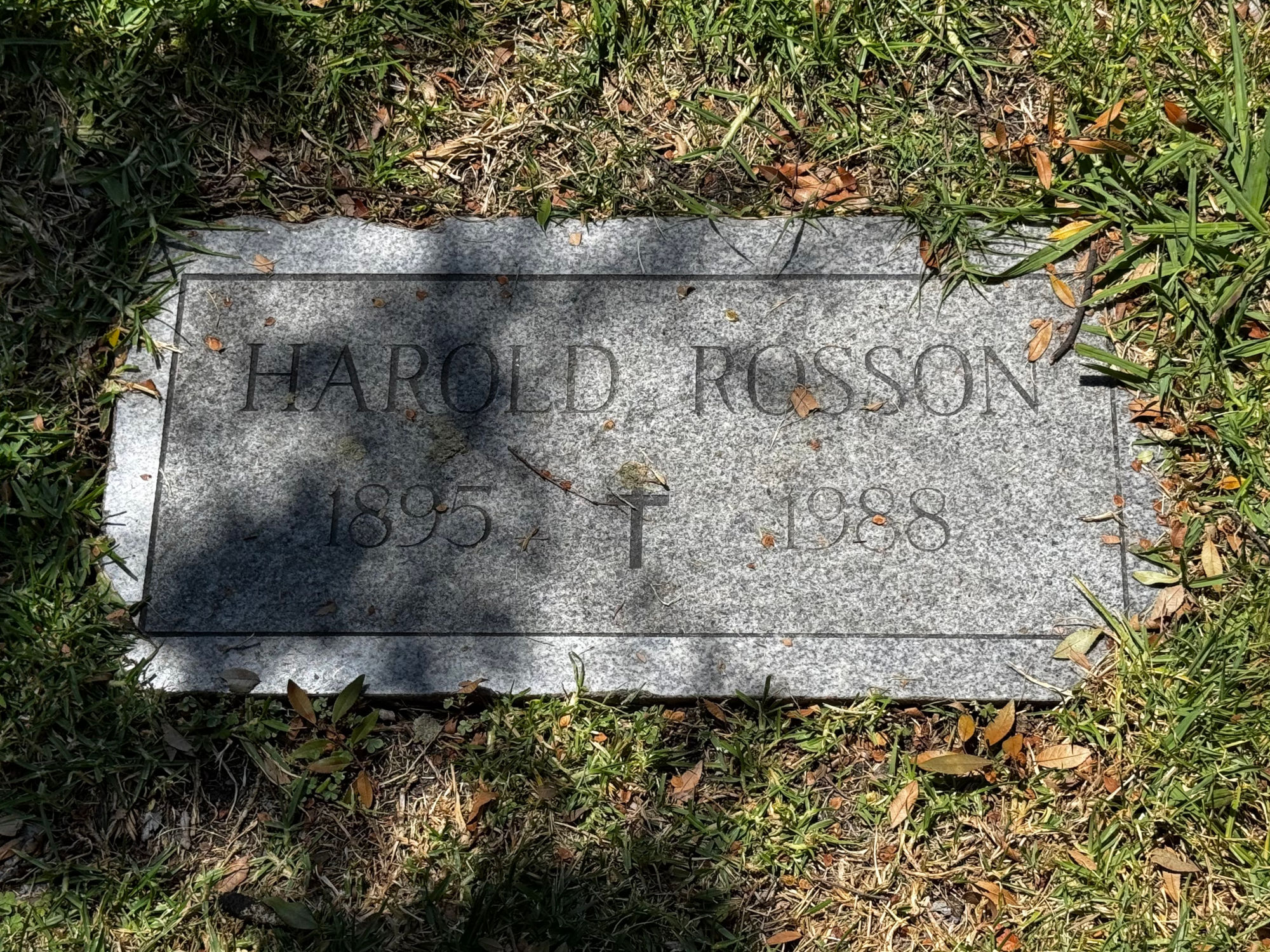 Hollywood Forever Cemetery Harold G. Rosson