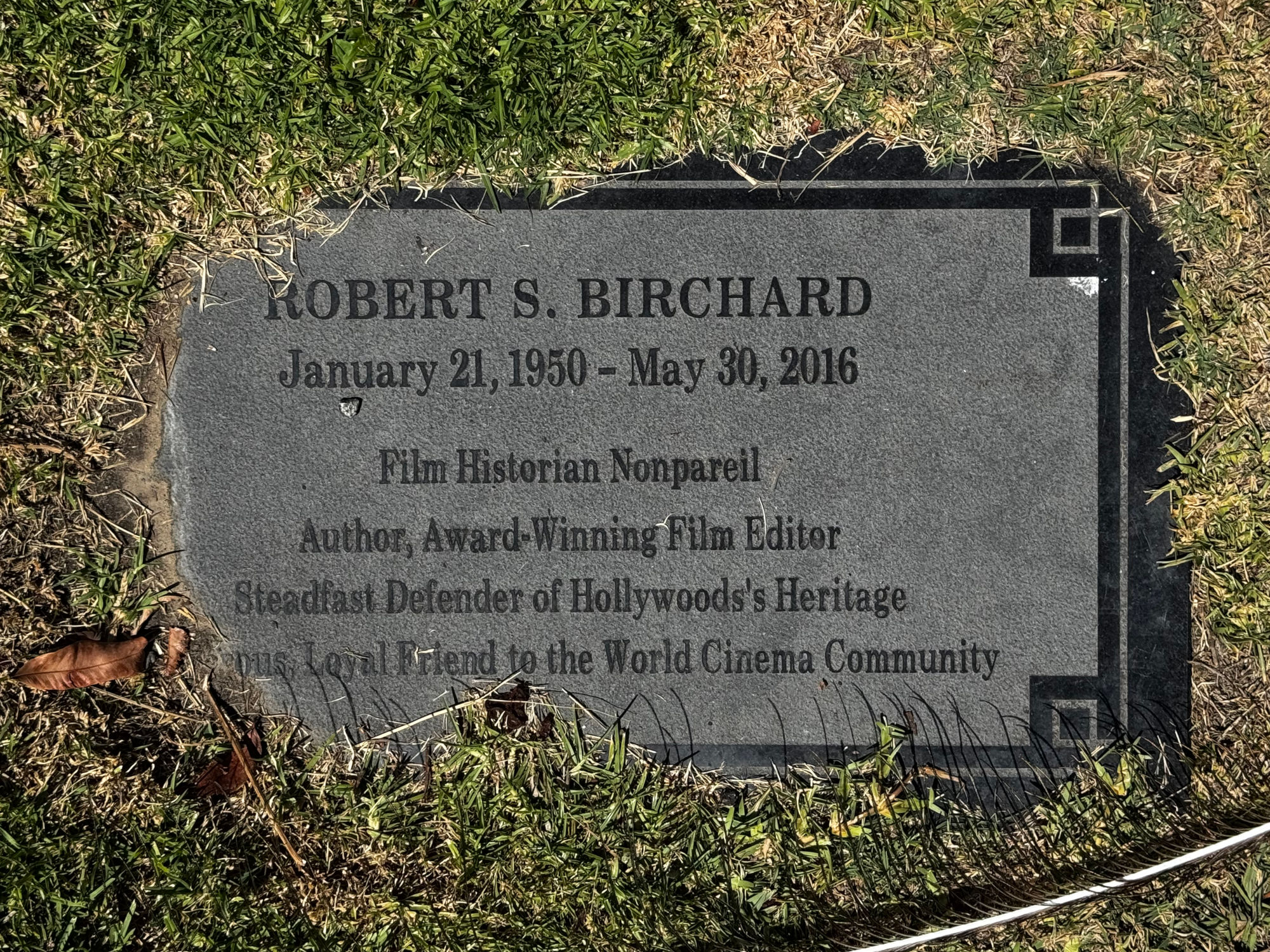 Hollywood Forever Cemetery Robert Stewart Birchard