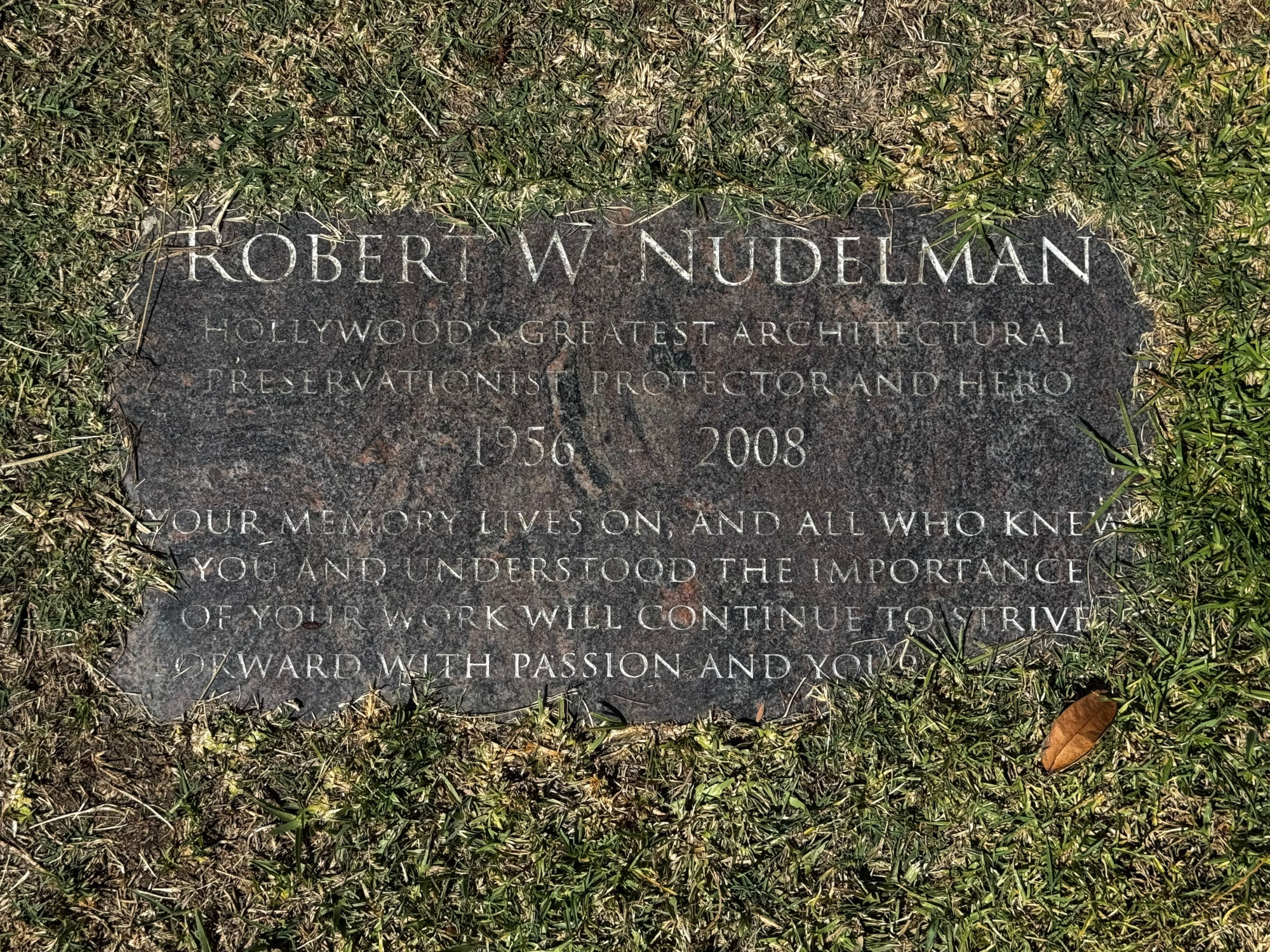 Hollywood Forever Cemetery Robert Wood Nudelman