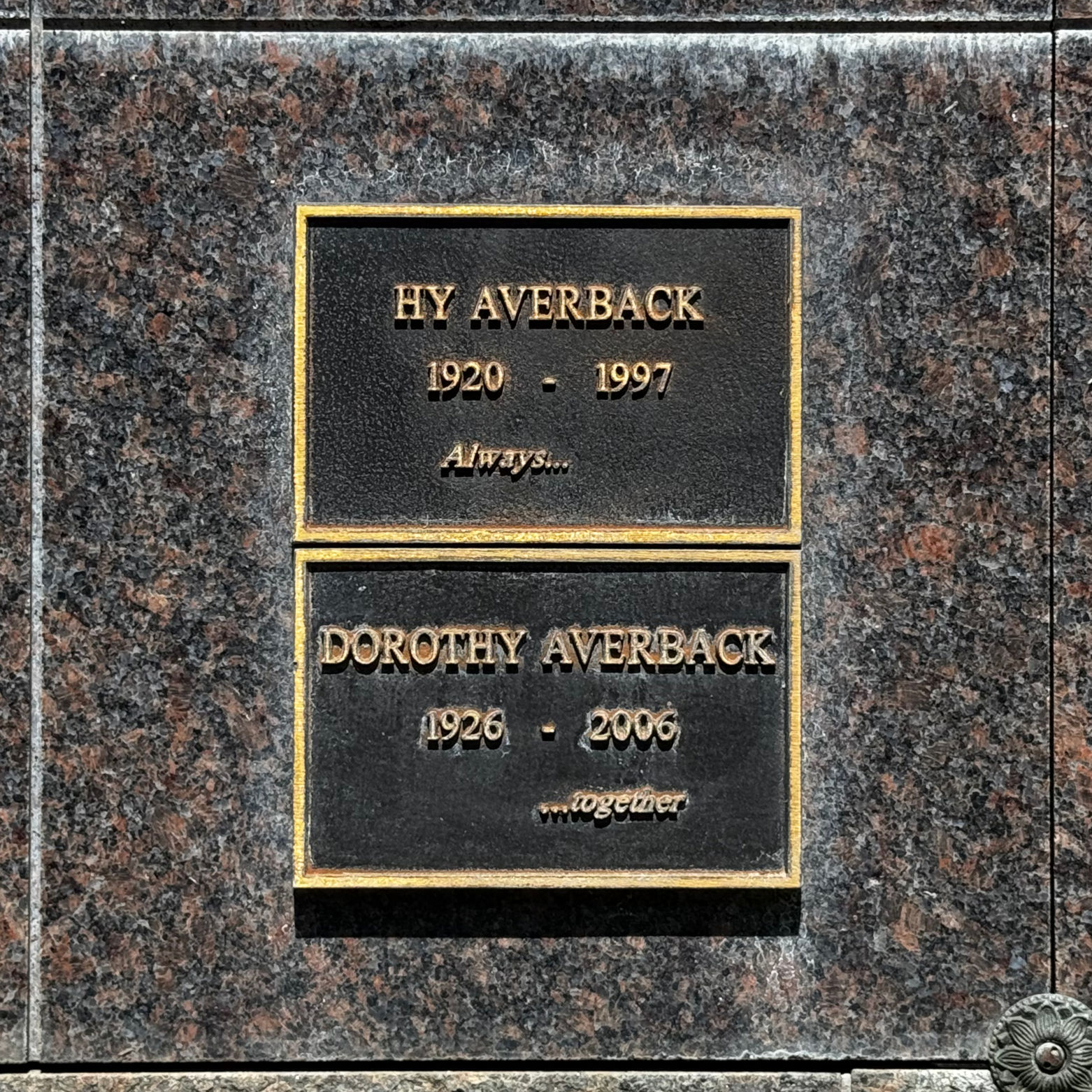 Westwood Village Memorial Park Hy Averback