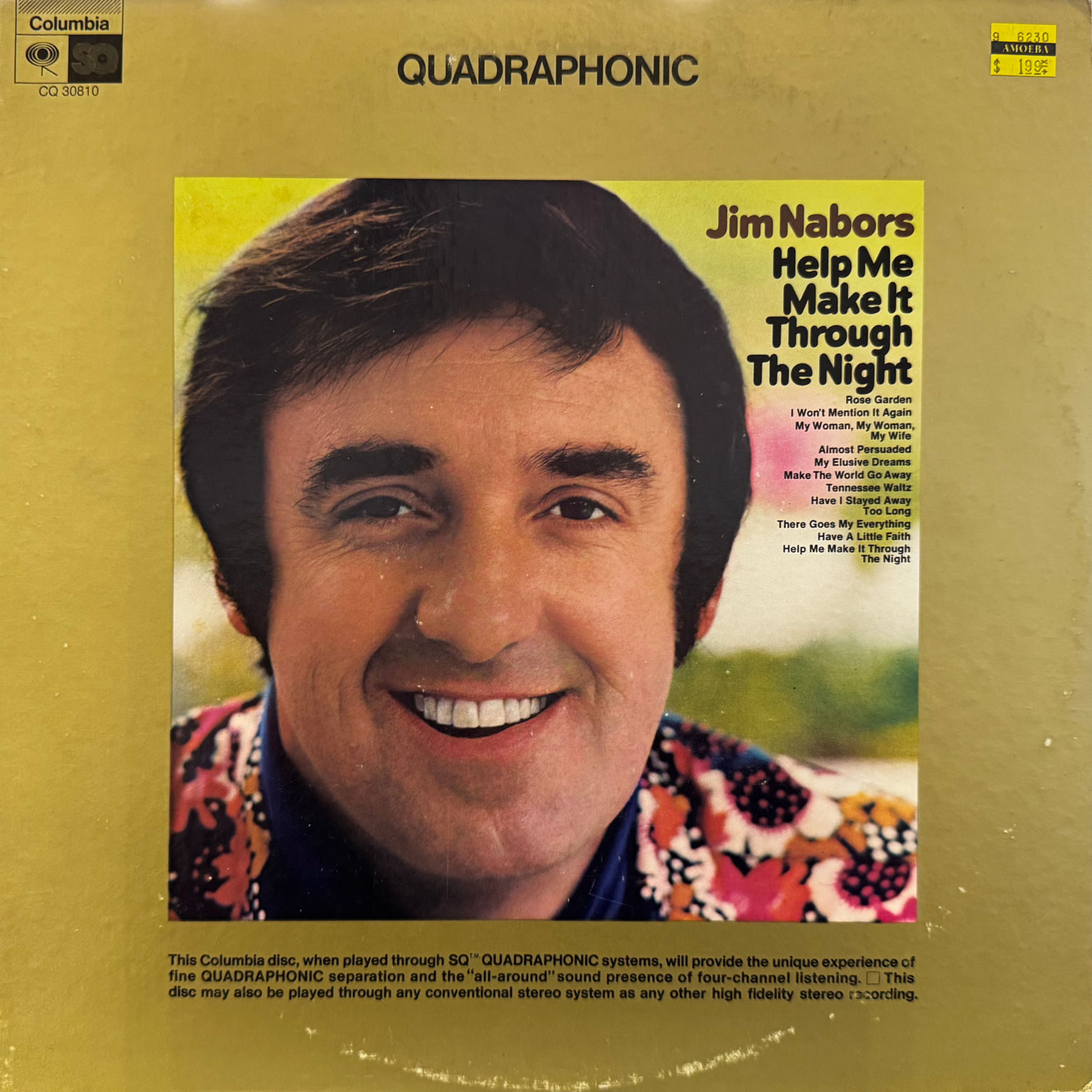 Jim Nabors Help Me Make It Through the Night Album Cover