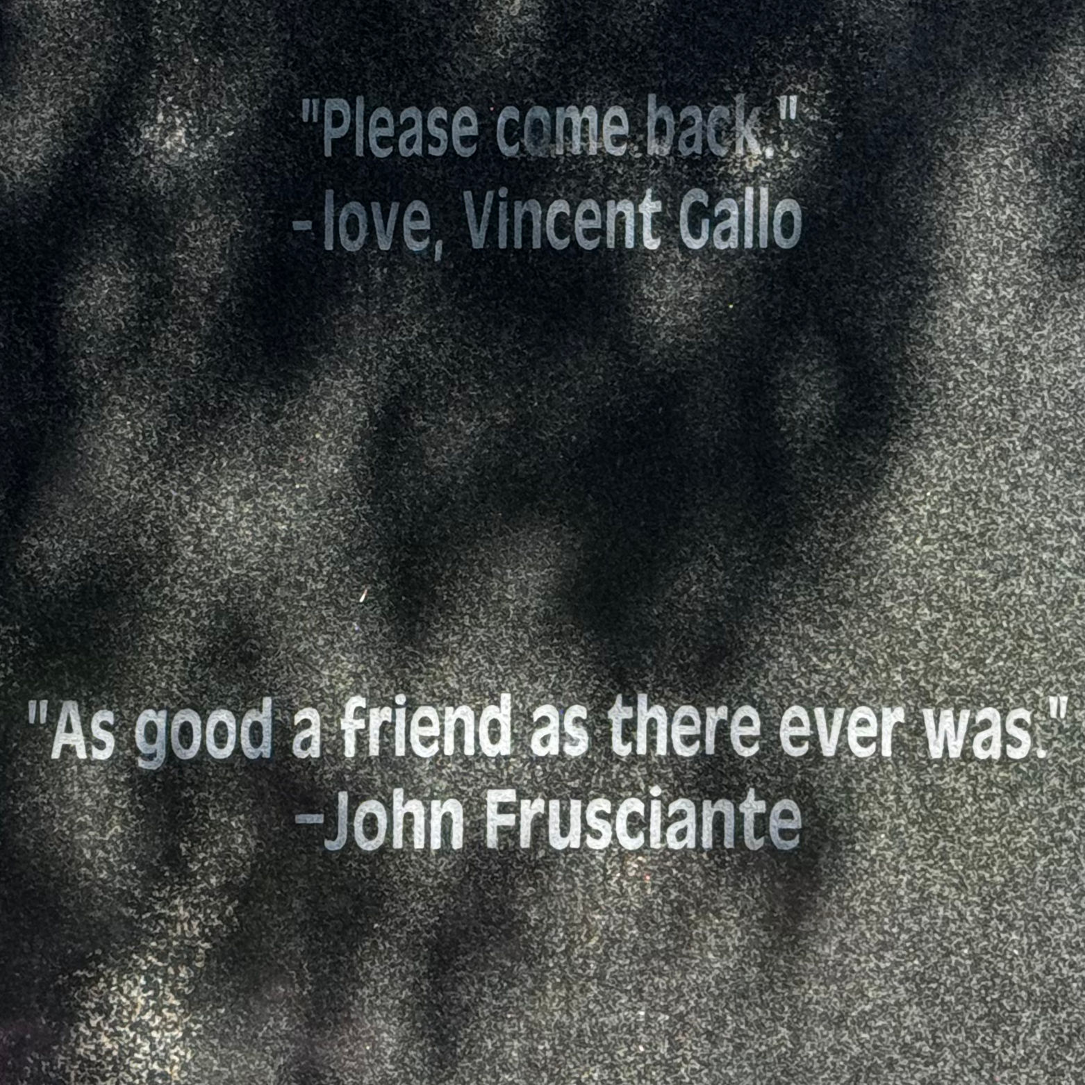 Johnny Ramone Vincent Gallo and John Frusciante