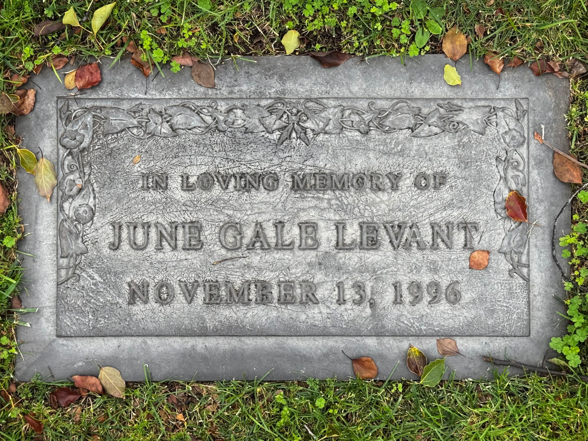Westwood Village Memorial Park June Gale