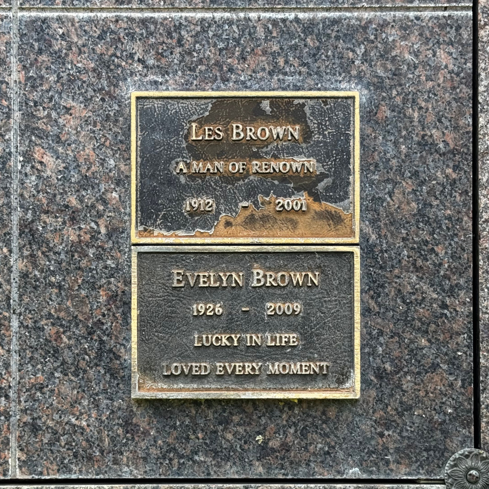 Westwood Village Memorial Park Les Brown