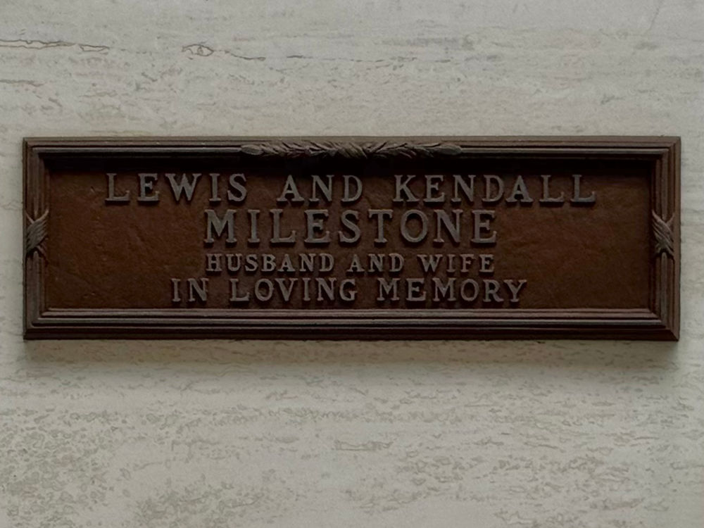 Westwood Village Memorial Park Lewis Milestone