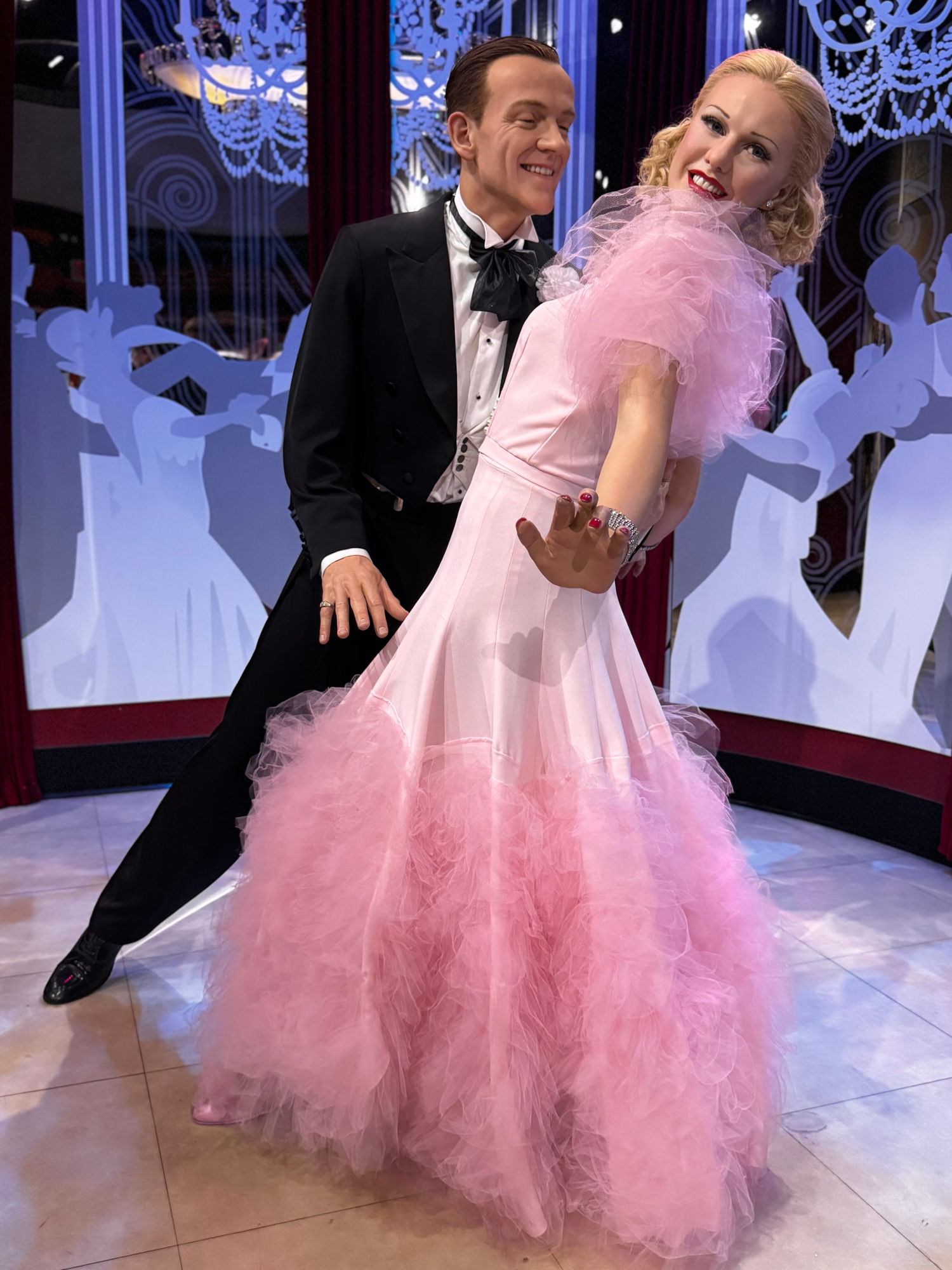 Madame Tussauds Fred and Ginger Wax Figures