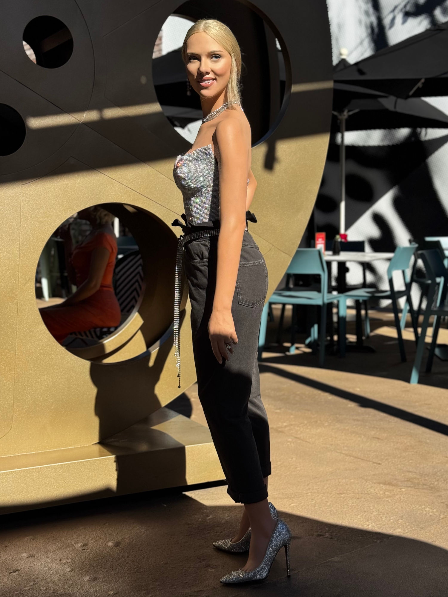 Madame Tussauds Hollywood Rooftop Scarlett Johansson Wax Figure