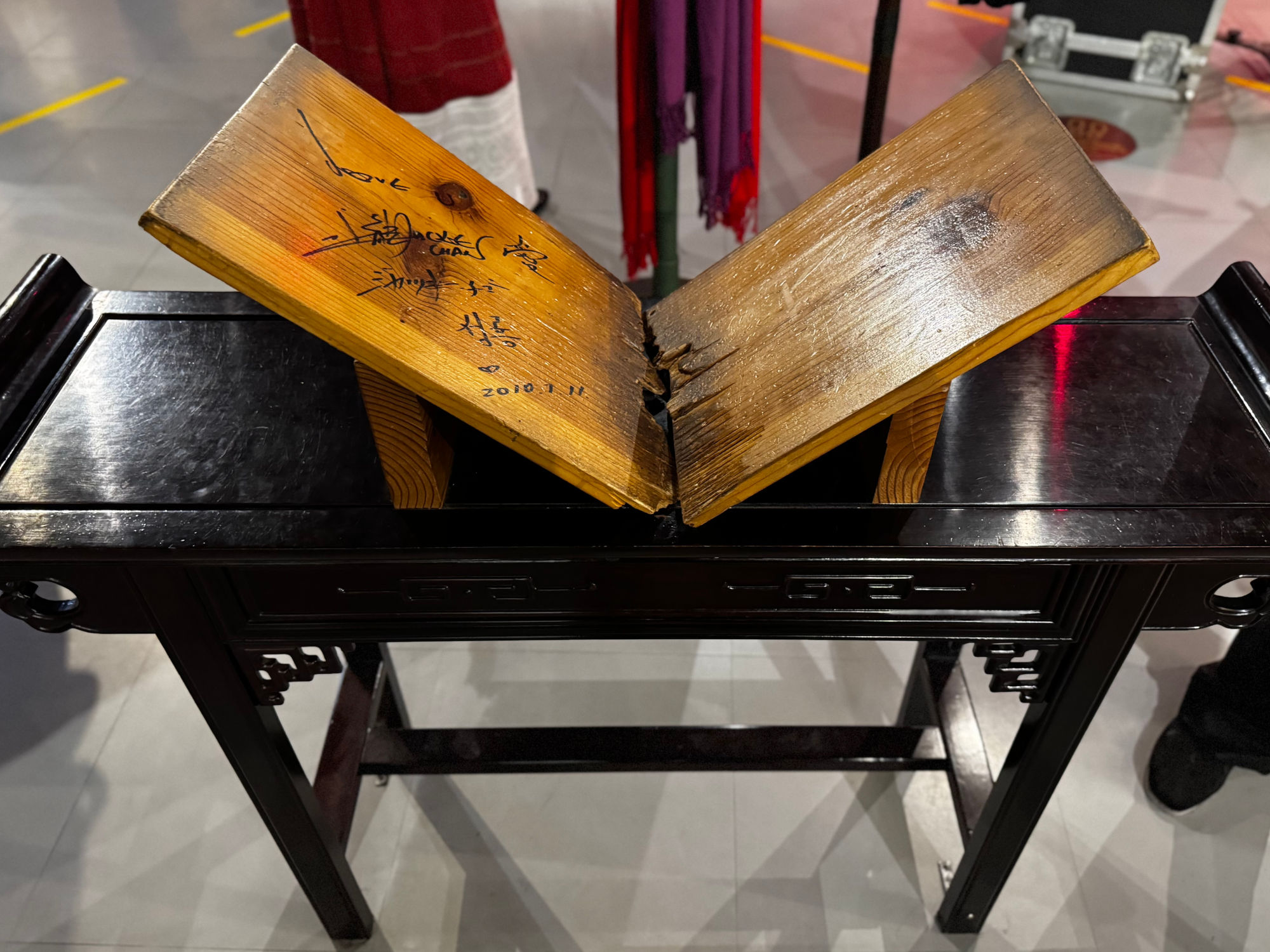 Madame Tussauds Jackie Chan Broken Board