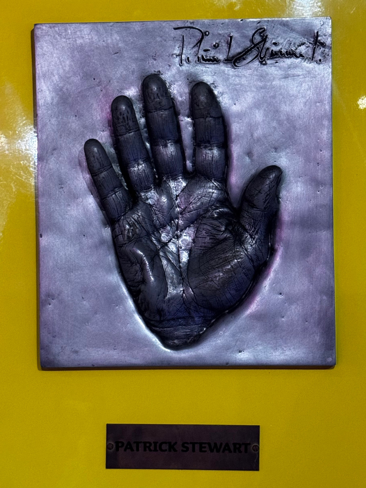Madame Tussauds Patrick Stewart Handprint