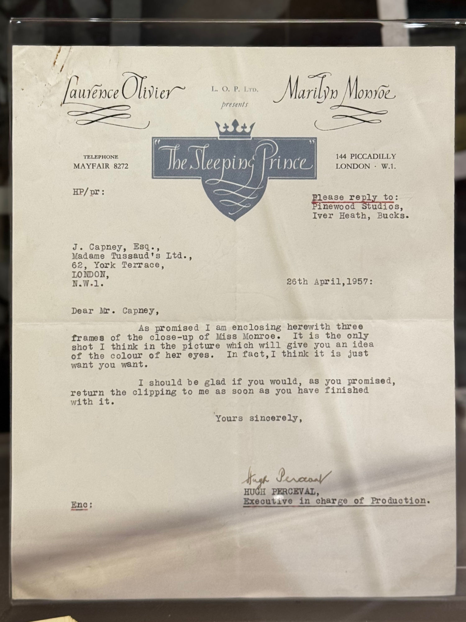 Madame Tussauds The Marilyn Monroe Letter