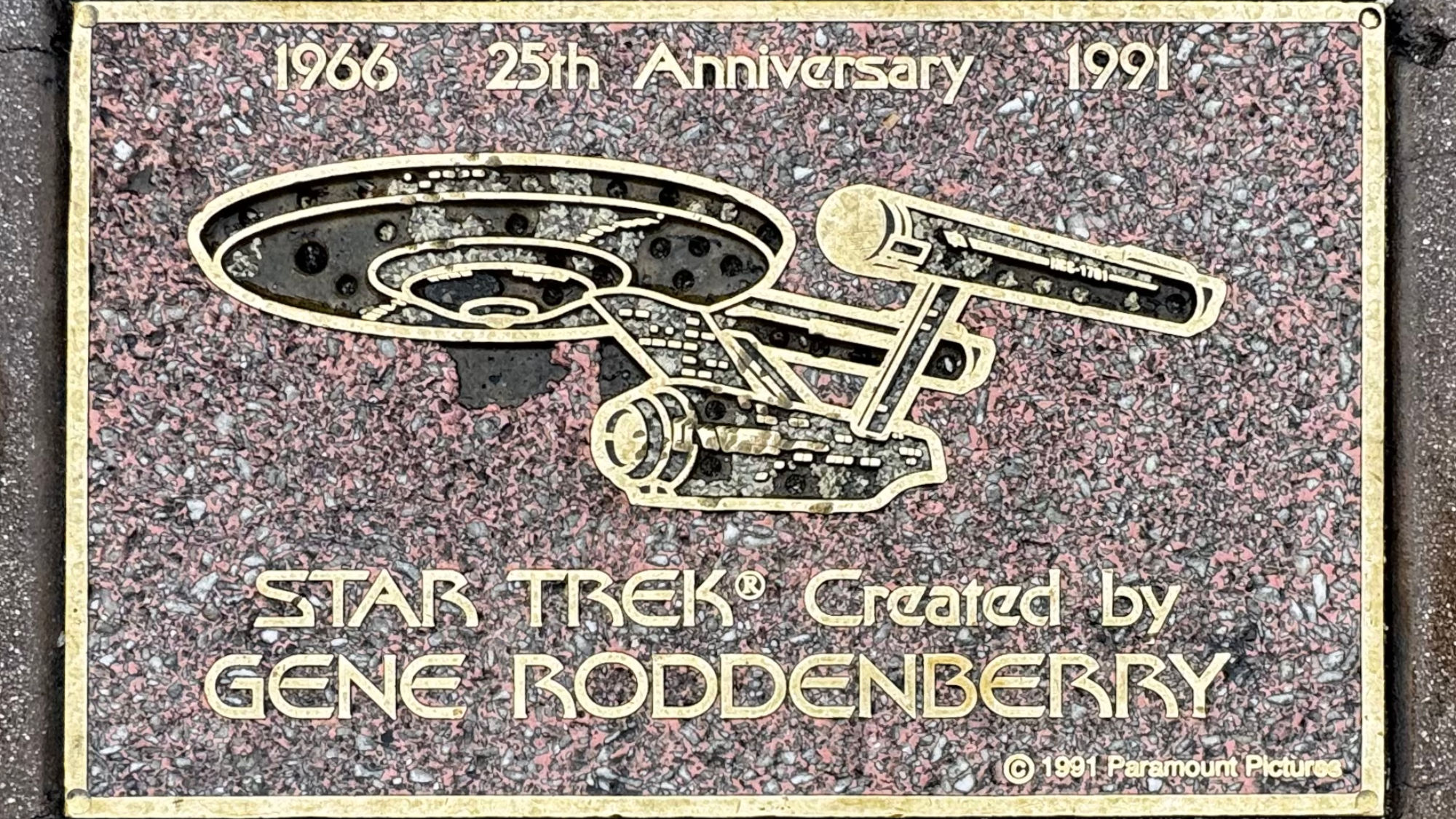 Mann's Chinese Theatre Gene Roddenberry Memorial Plaque