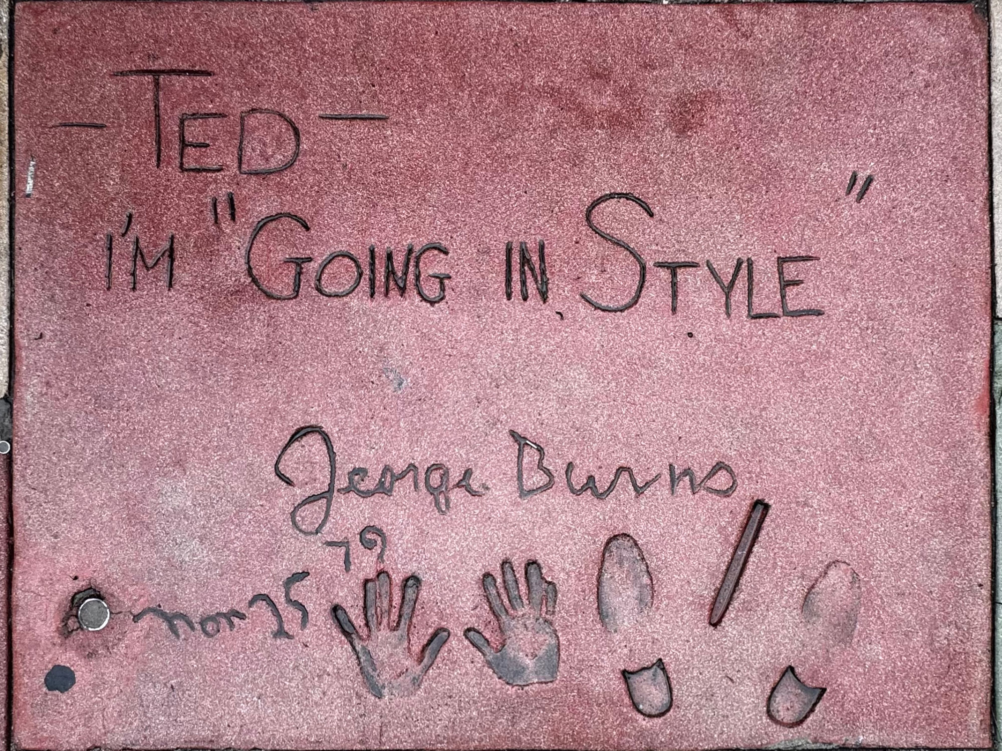 Mann's Chinese Theatre George Burns