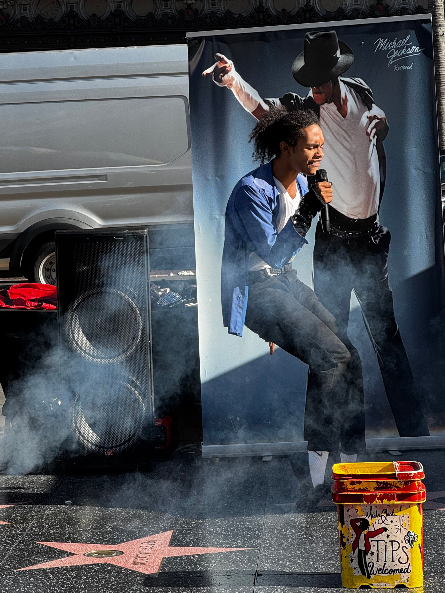 Michael Jackson Performer Blue Shirt