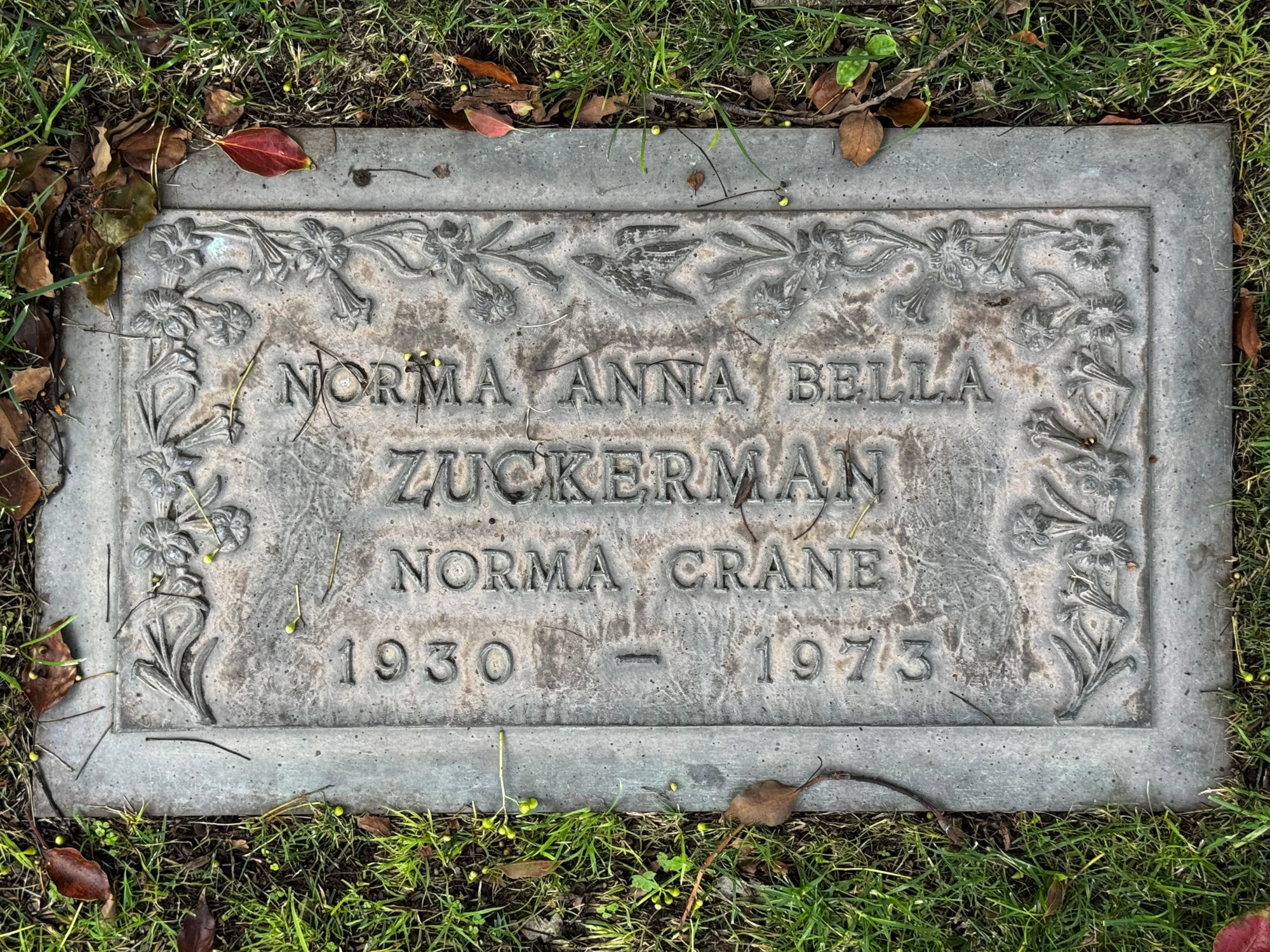 Westwood Village Memorial Park Norma Crane