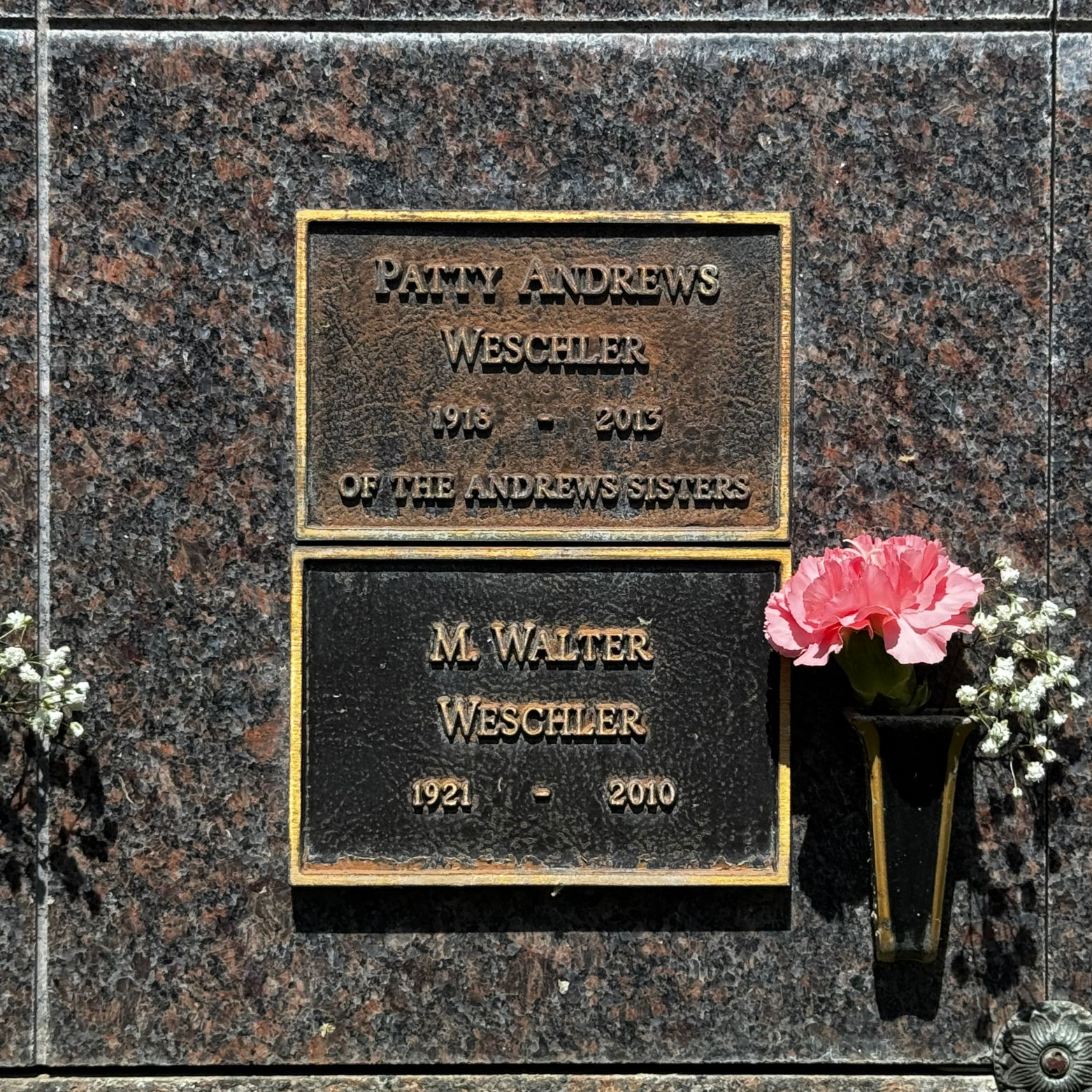Westwood Village Memorial Park Patty Andrews