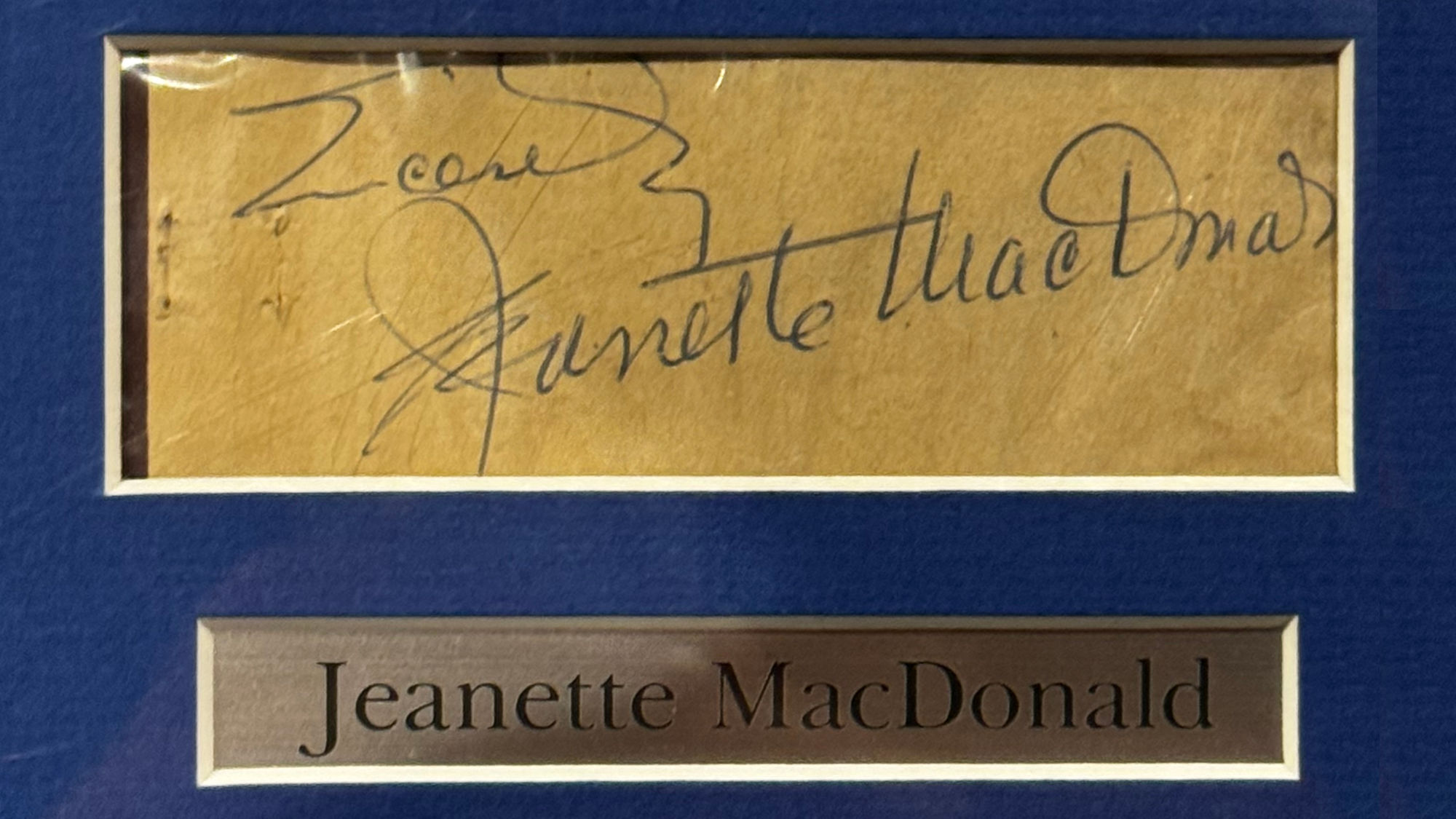 Ripley's Autograph Jeanette MacDonald