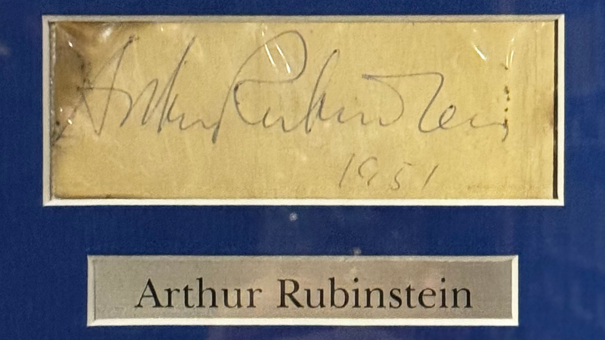 Ripley's Autographs Arthur Rubinstein