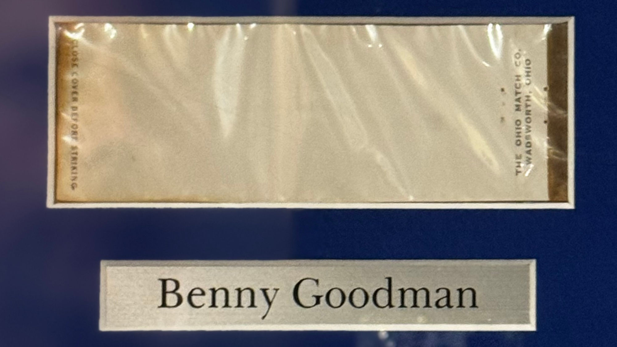 Ripley's Autographs Benny Goodman