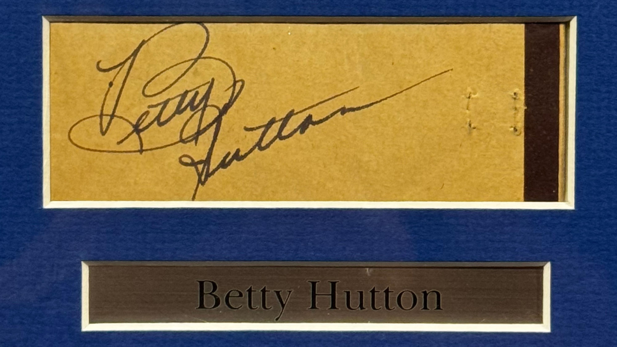 Ripley's Autographs Betty Hutton