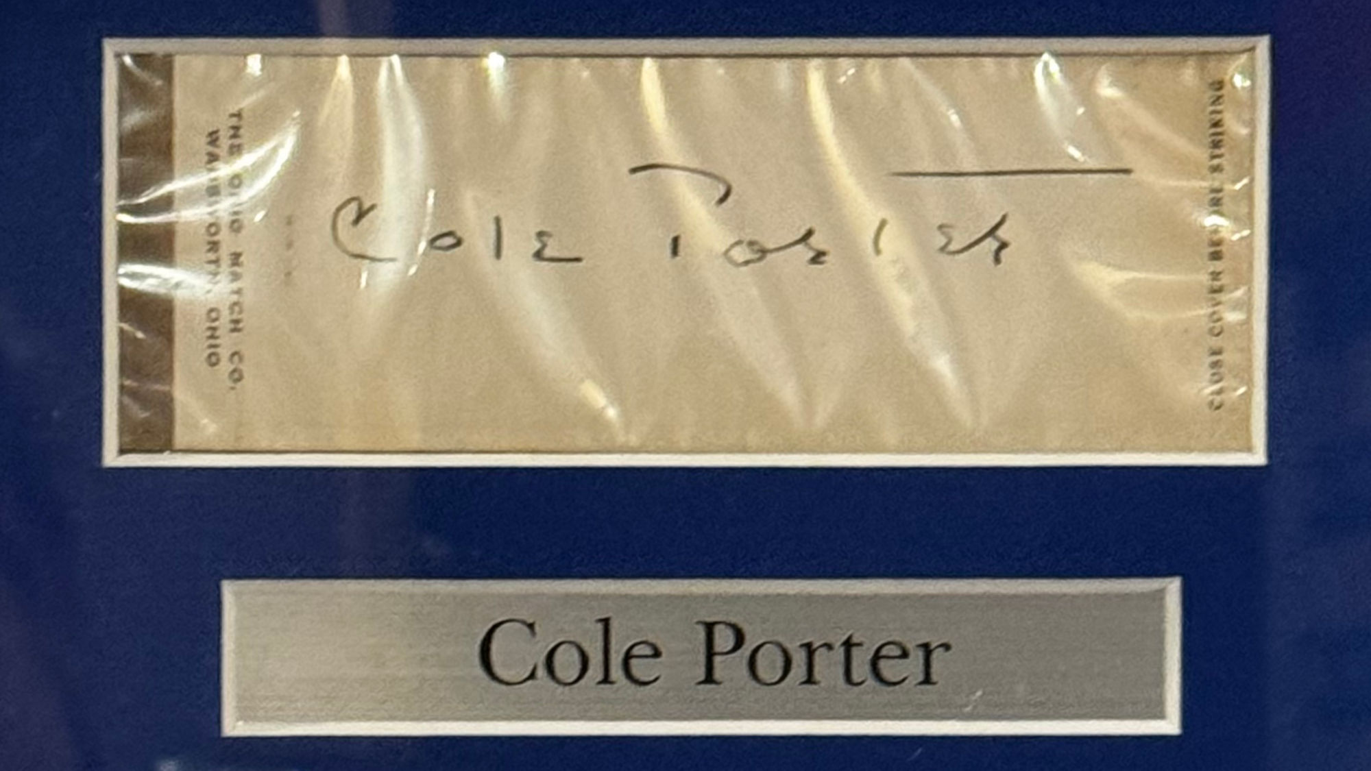 Ripley's Autographs Cole Porter