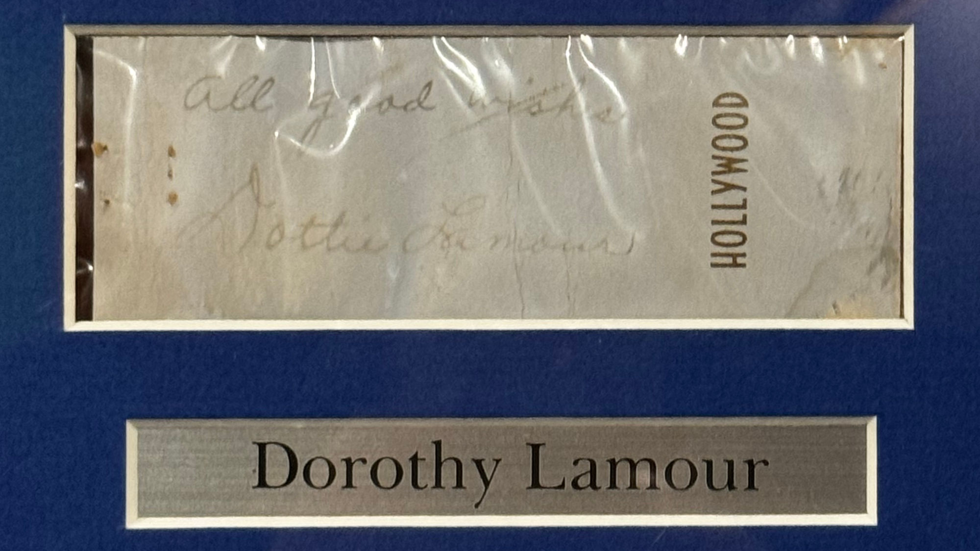 Ripley's Autographs Dorothy Lamour