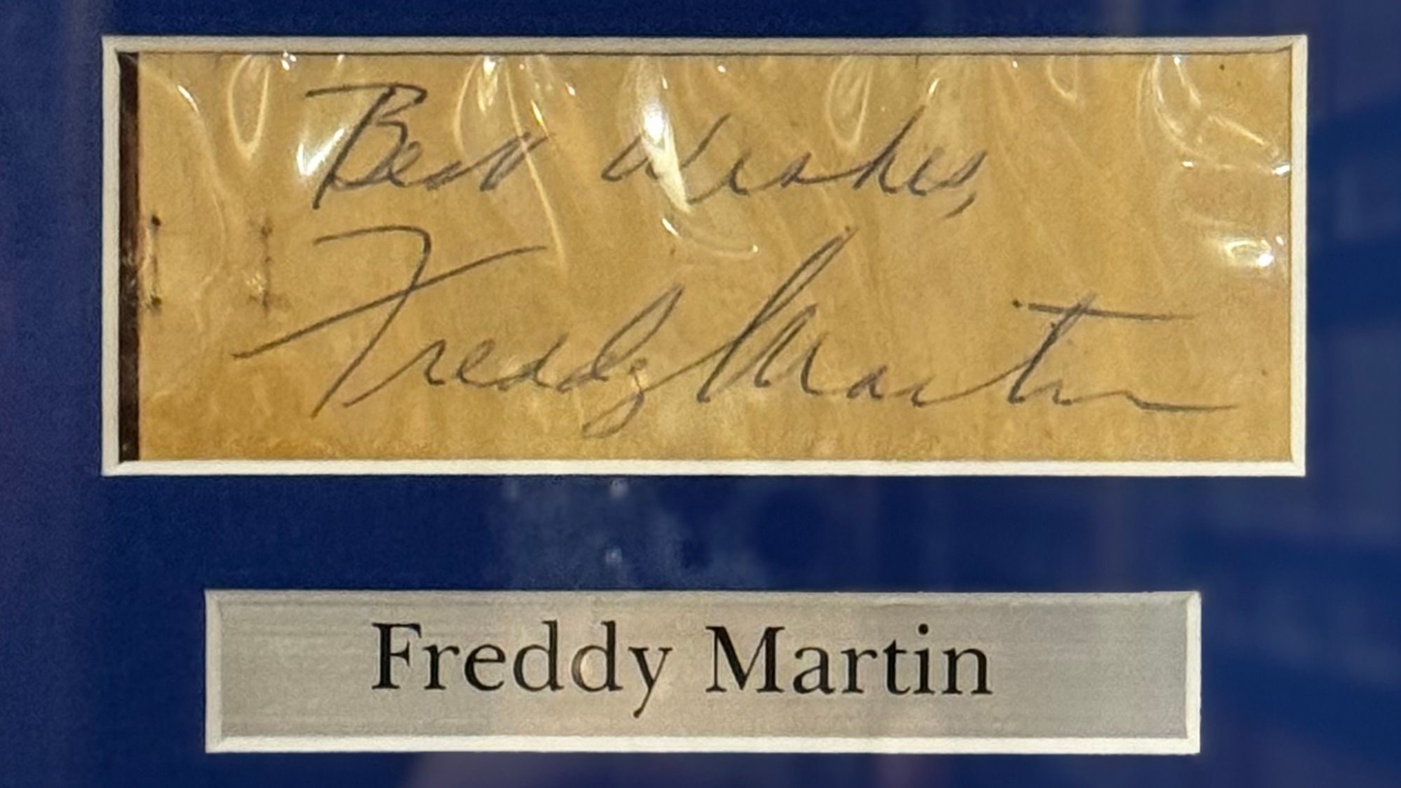 Ripley's Autographs Freddy Martin