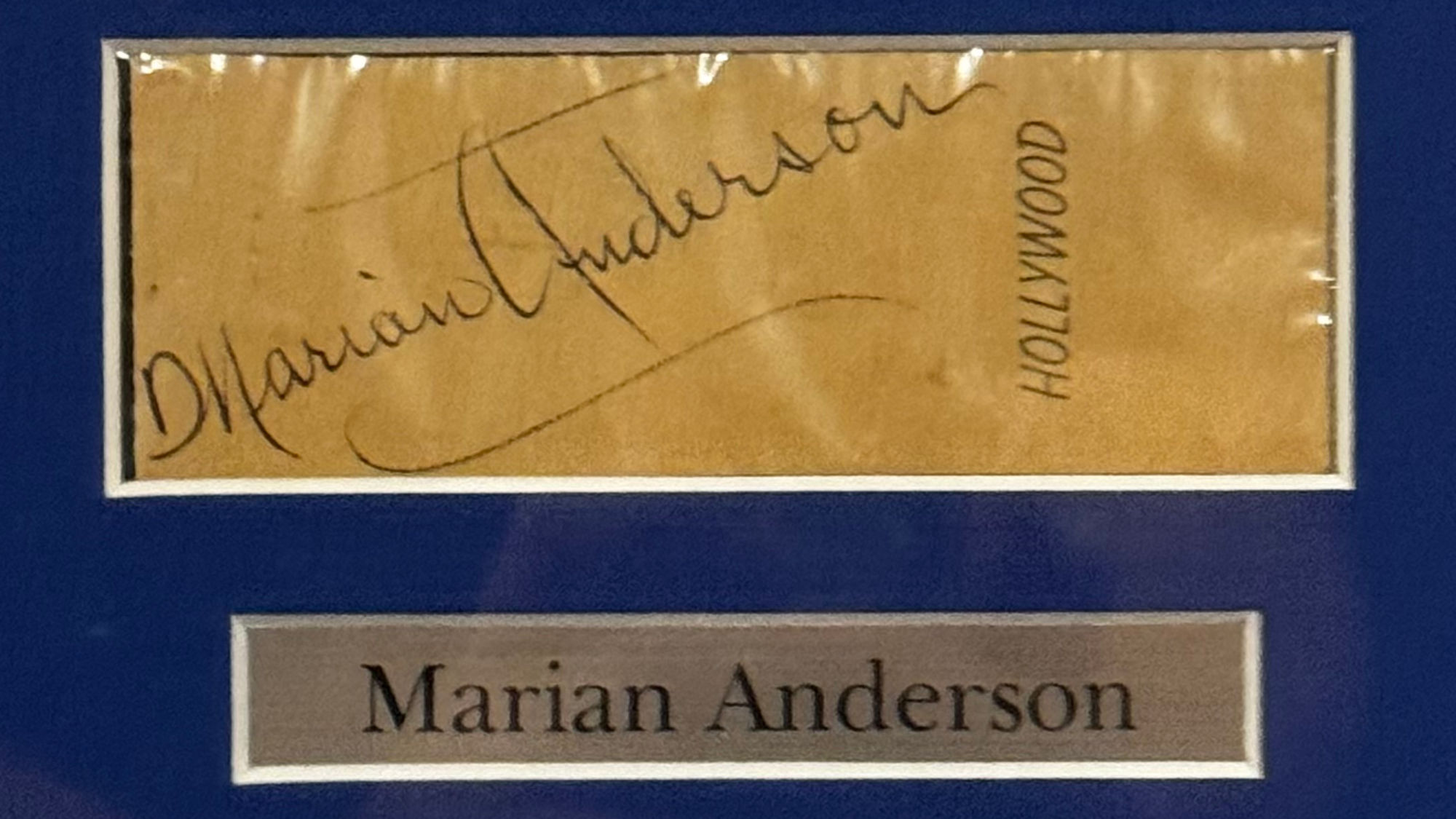 Ripley's Autographs Marian Anderson