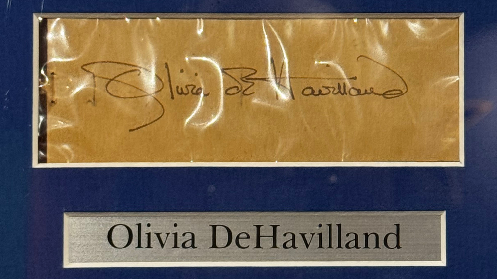 Ripley's Autographs Olivia de Havilland