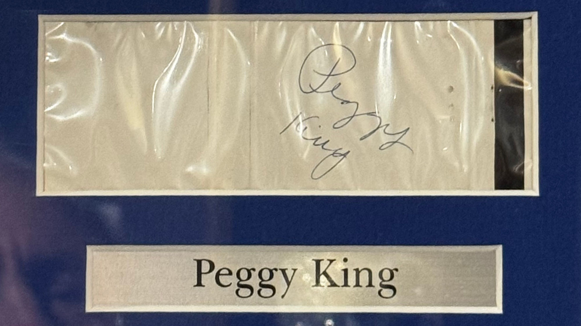 Ripley's Autographs Peggy King