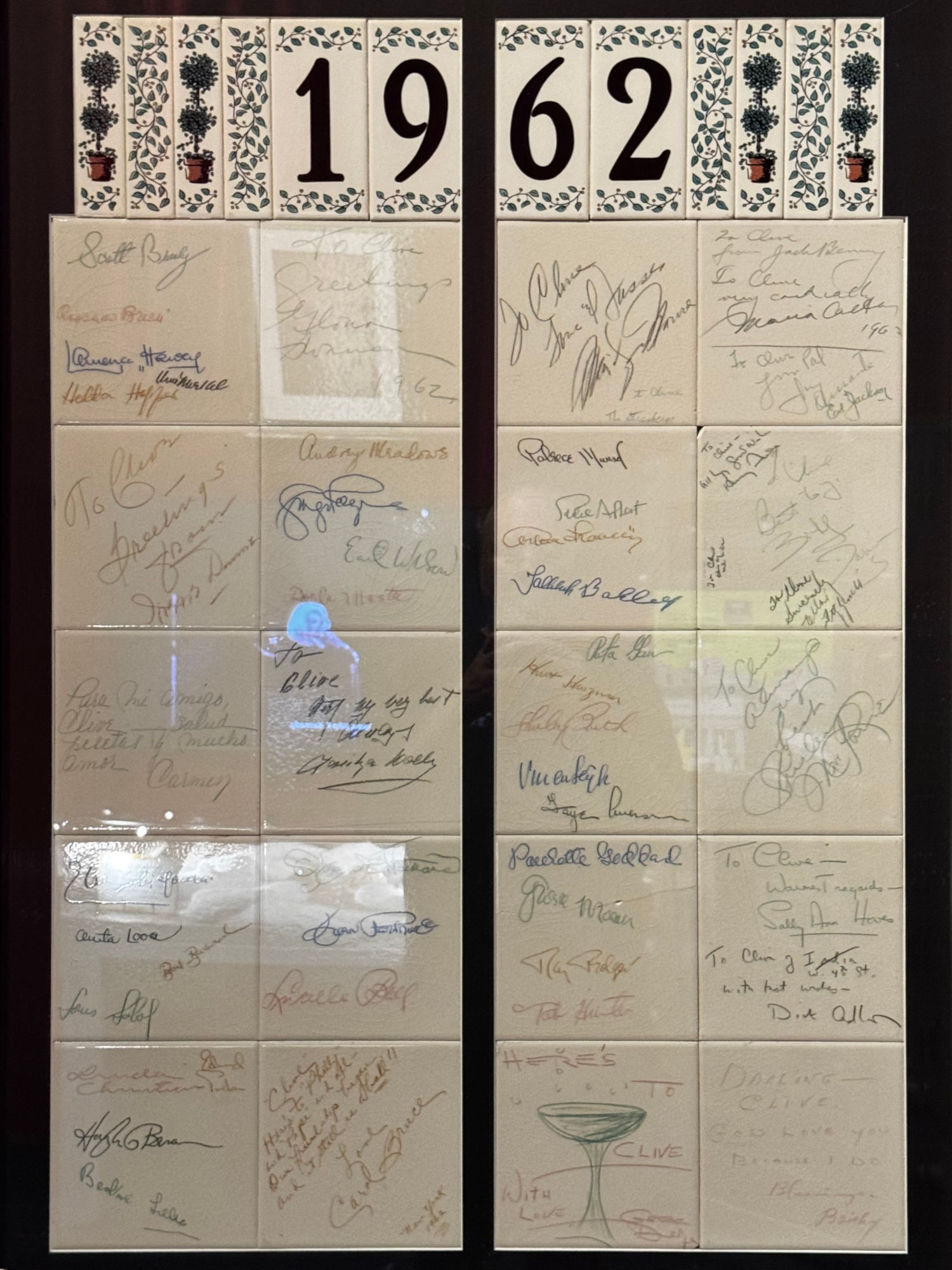 Ripley's Clive Davis Autographed Ceramic Tiles