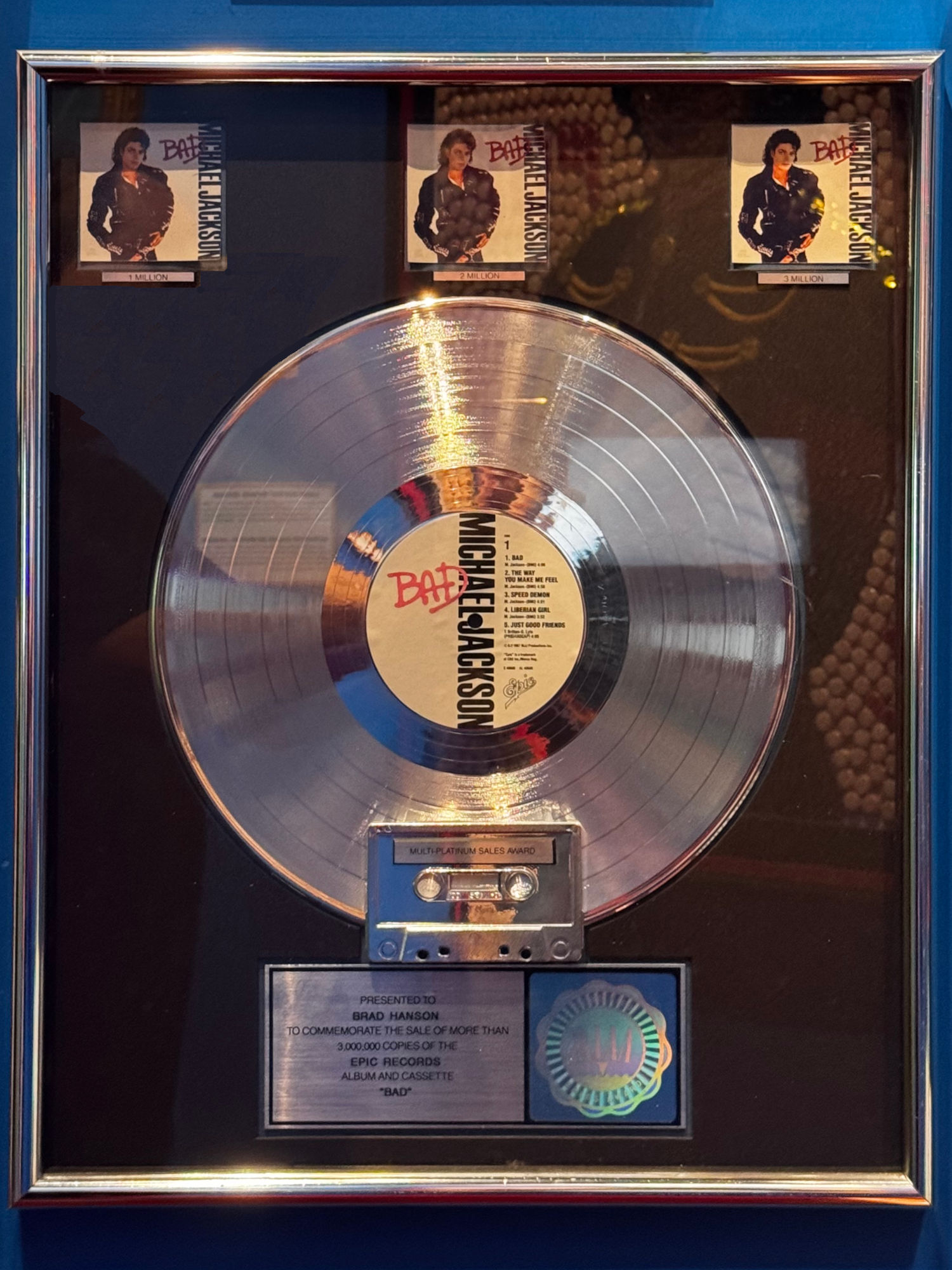 Ripley's Michael Jackson Bad Platinum Sales Award