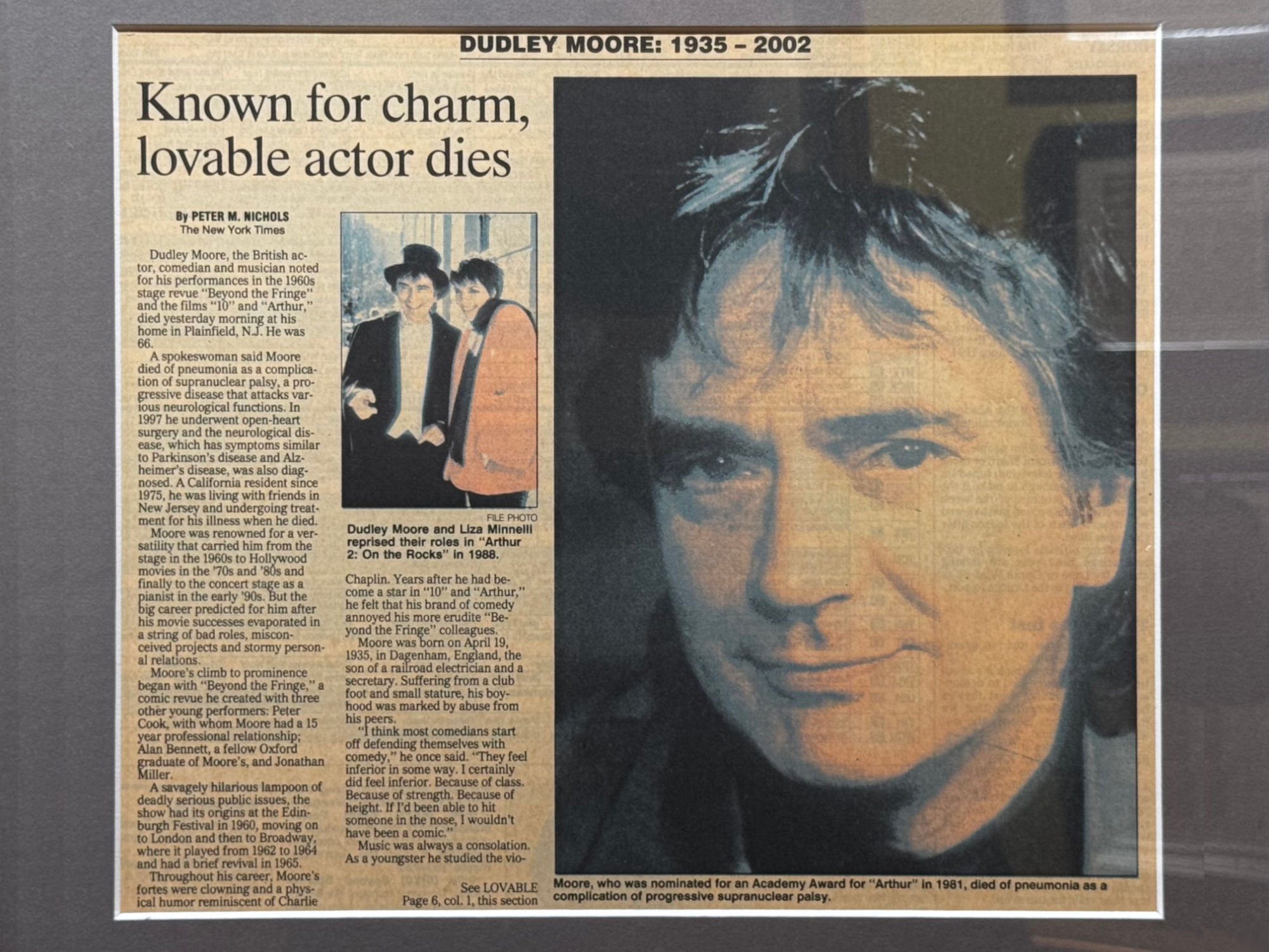 Ripley's Obituary Dudley Moore