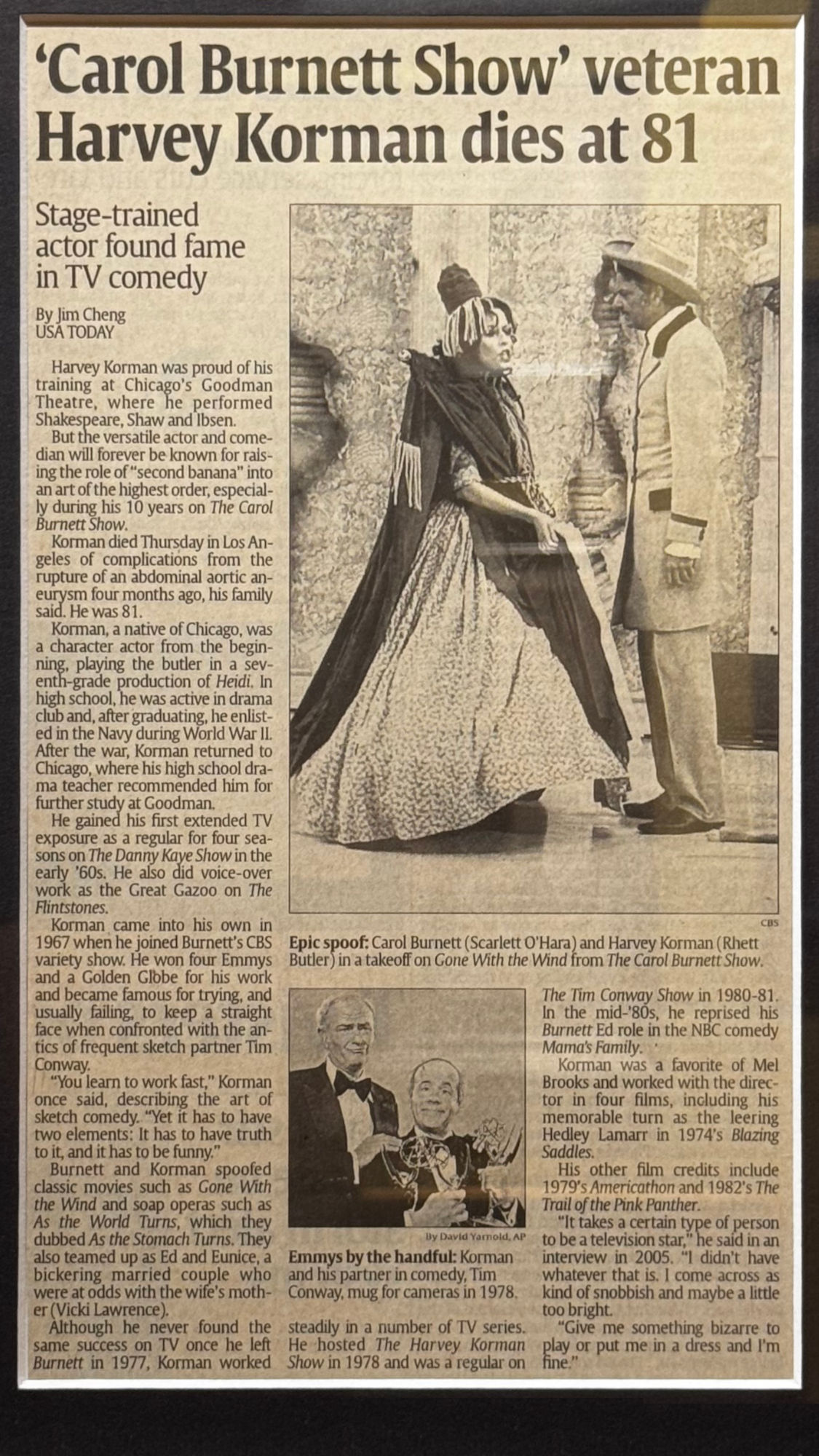 Ripley's Obituary Harvey Korman