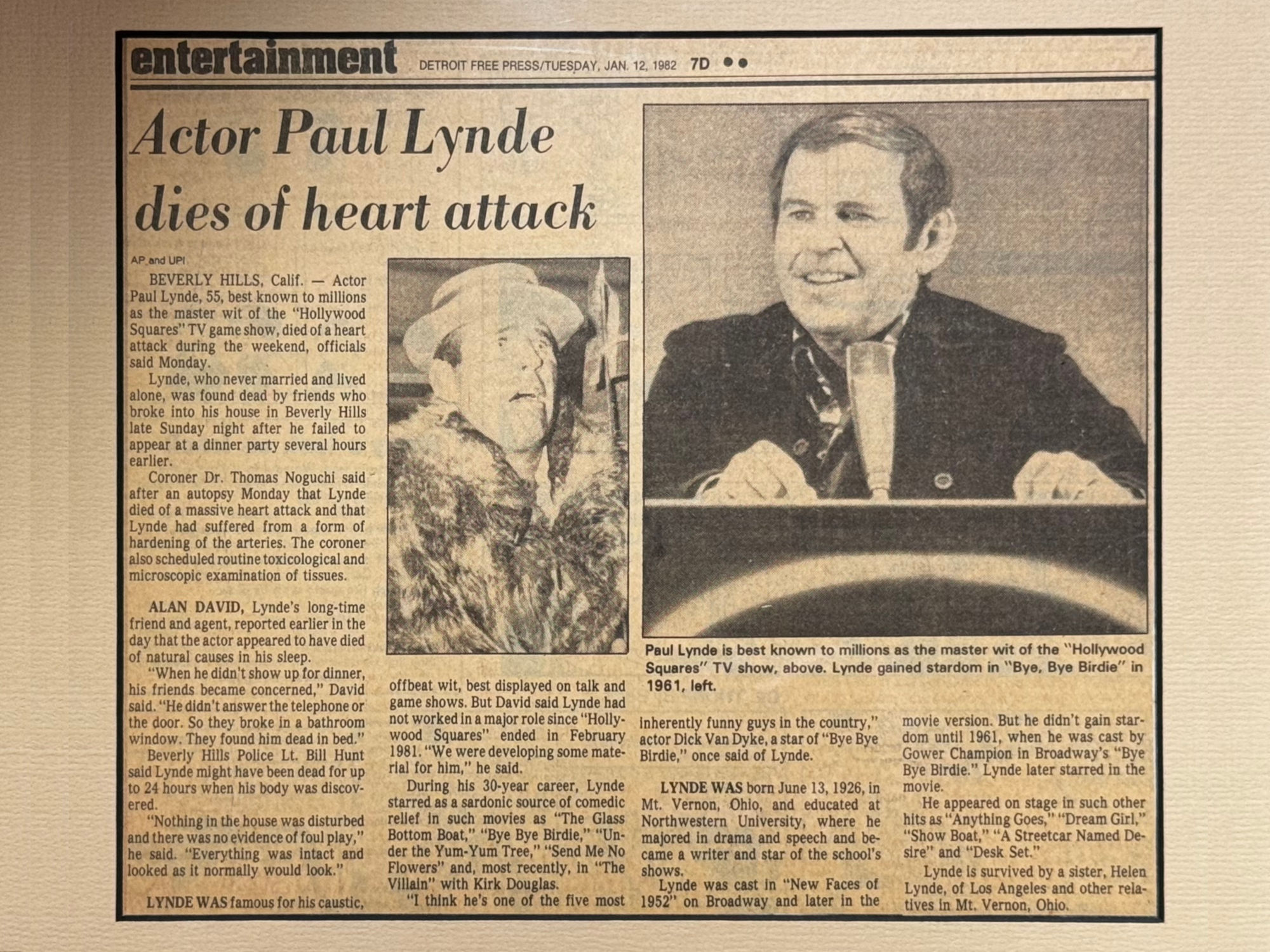 Ripley's Obituary Paul Lynde