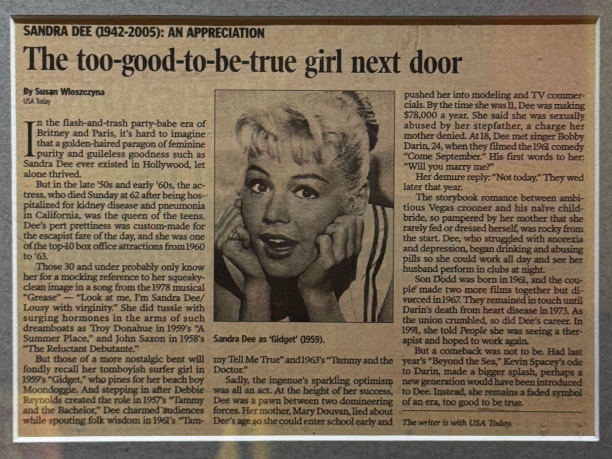 Ripley's Obituary Sandra Dee