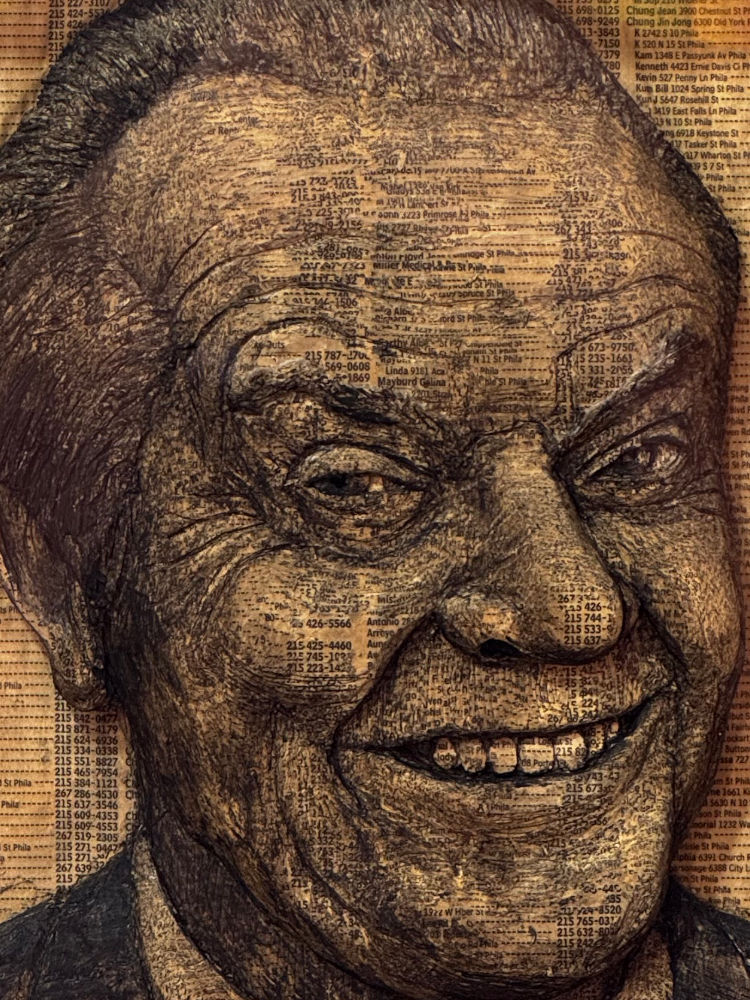 Ripley's Telephone Book Carving Jack Nicholson Close-Up