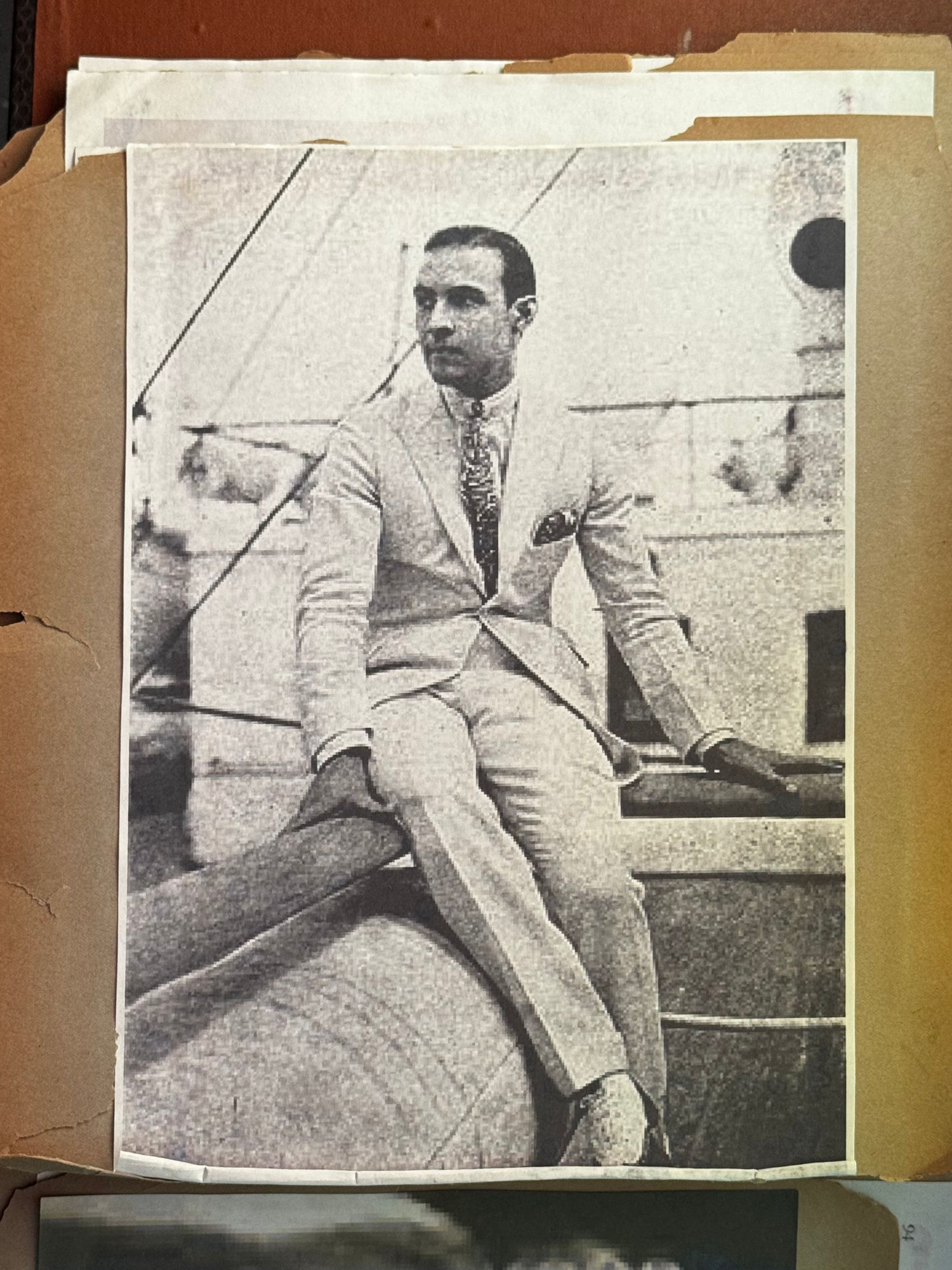 Rudolph Valentino On His Boat