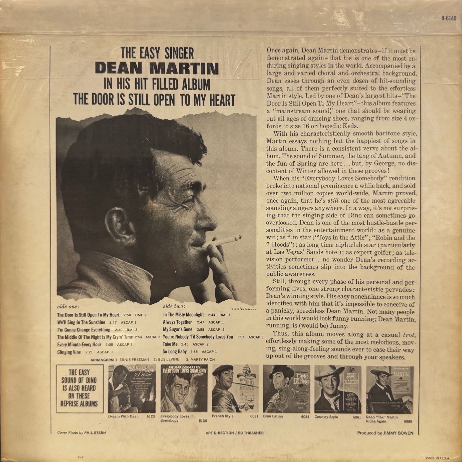 Vinyl Dean Martin The Door Is Still Open to My Heart