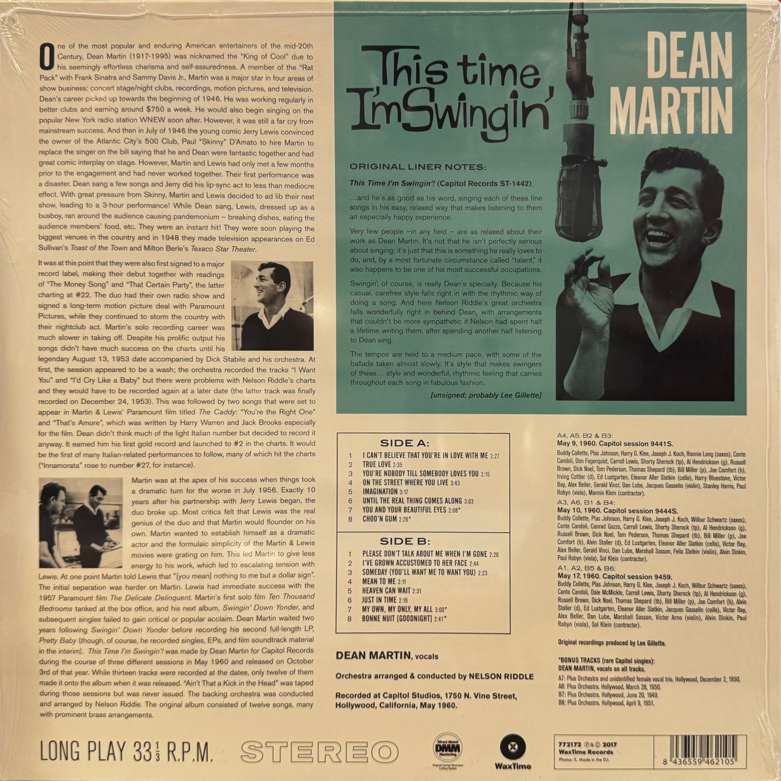 Vinyl Dean Martin This Time I'm Swingin'!