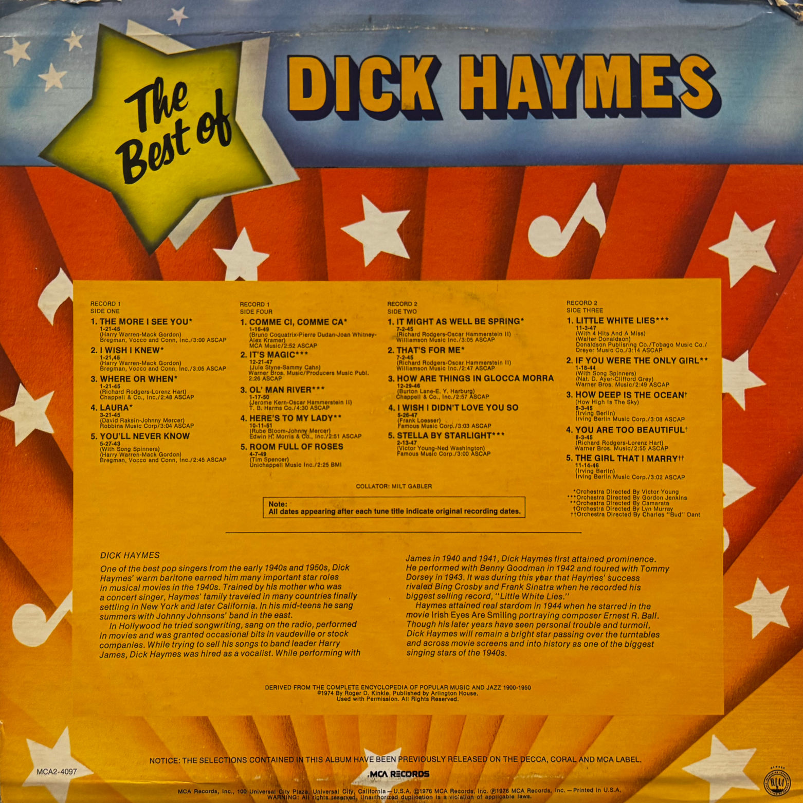 Vinyl Dick Haymes The Best Of