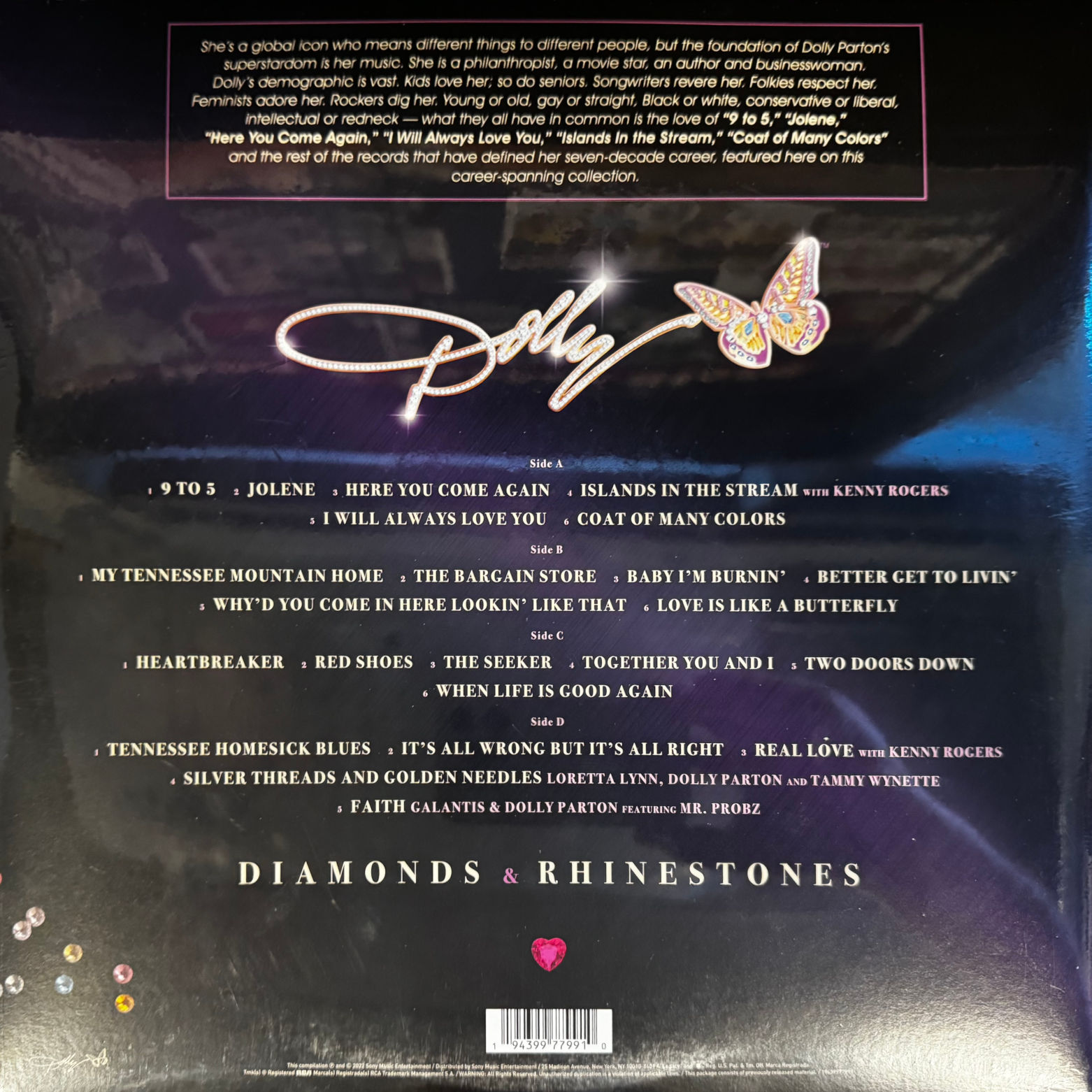 Vinyl Dolly Parton Diamonds & Rhinestones