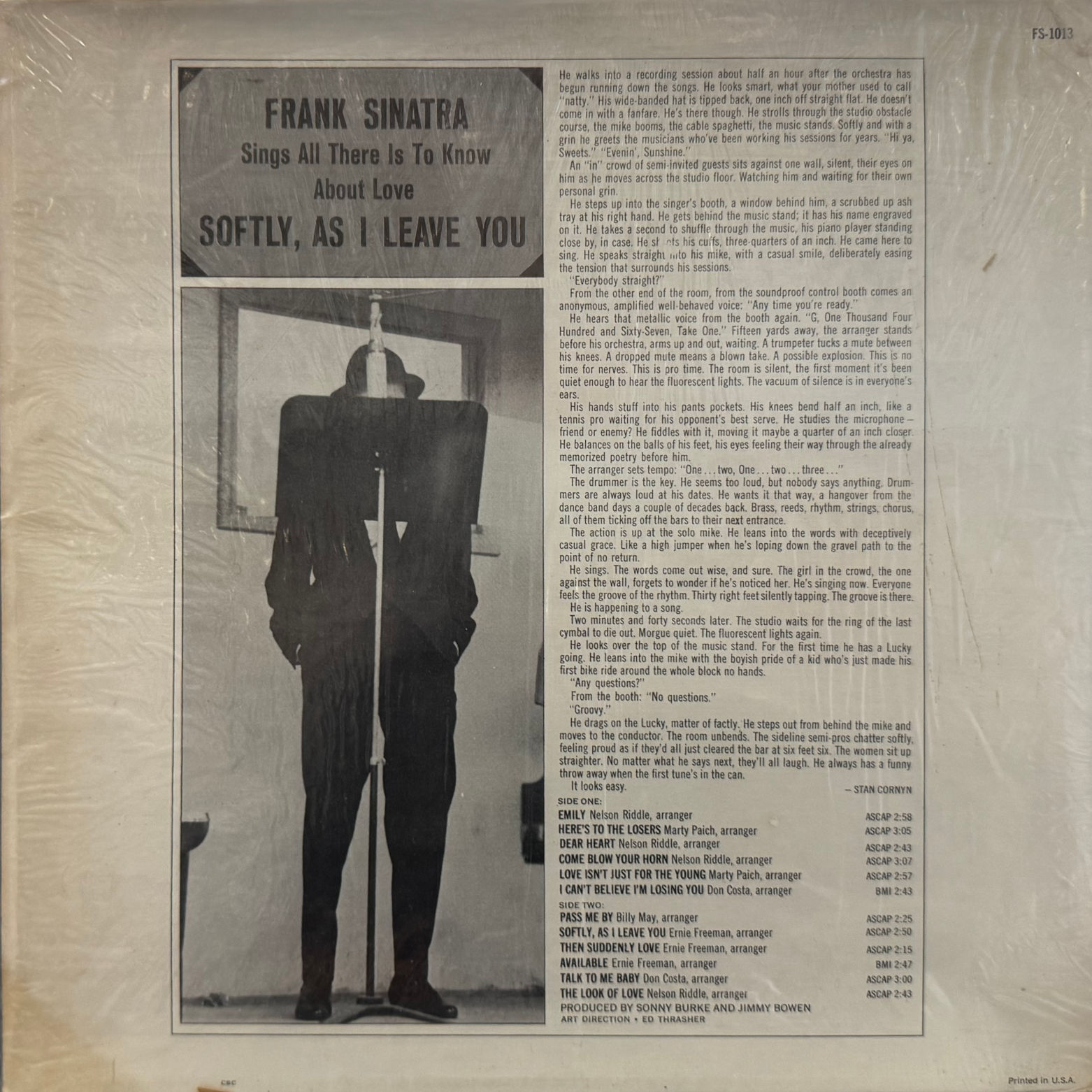 Vinyl Frank Sinatra Softly As I Leave You