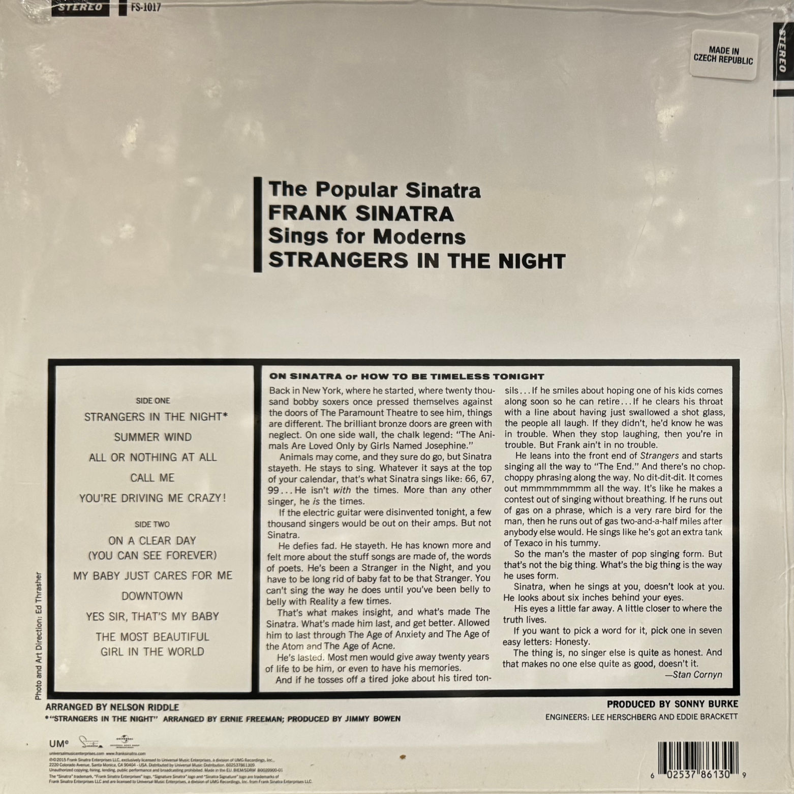 Vinyl Frank Sinatra Strangers in the Night