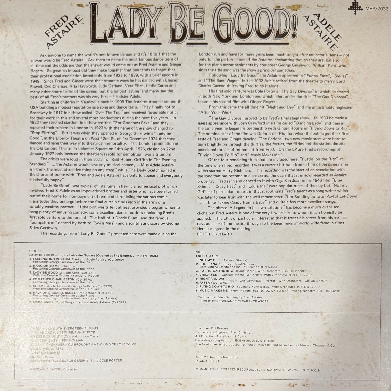 Vinyl Fred & Adele Astaire Lady Be Good!