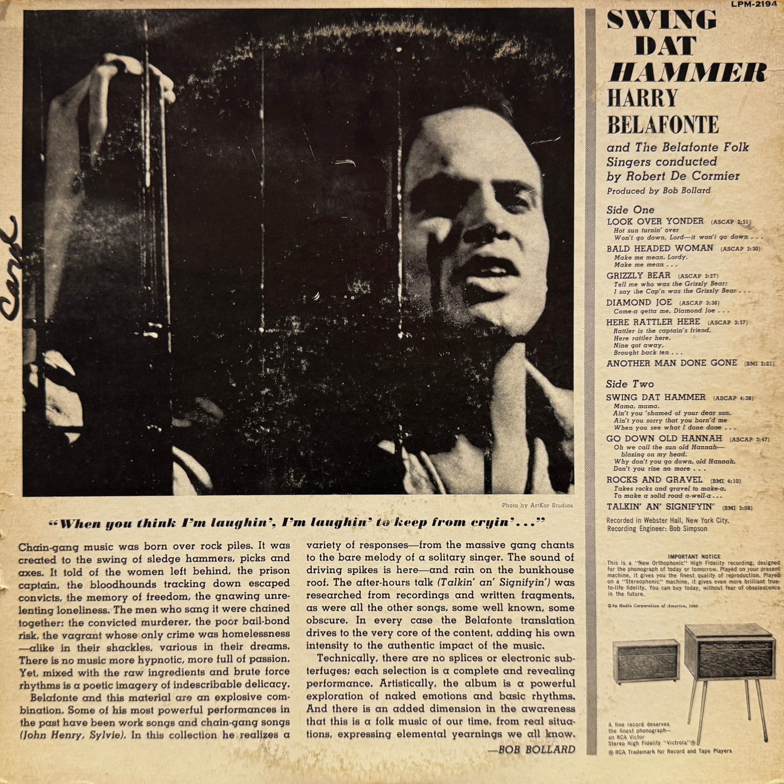 Vinyl Harry Belafonte Swing Dat Hammer