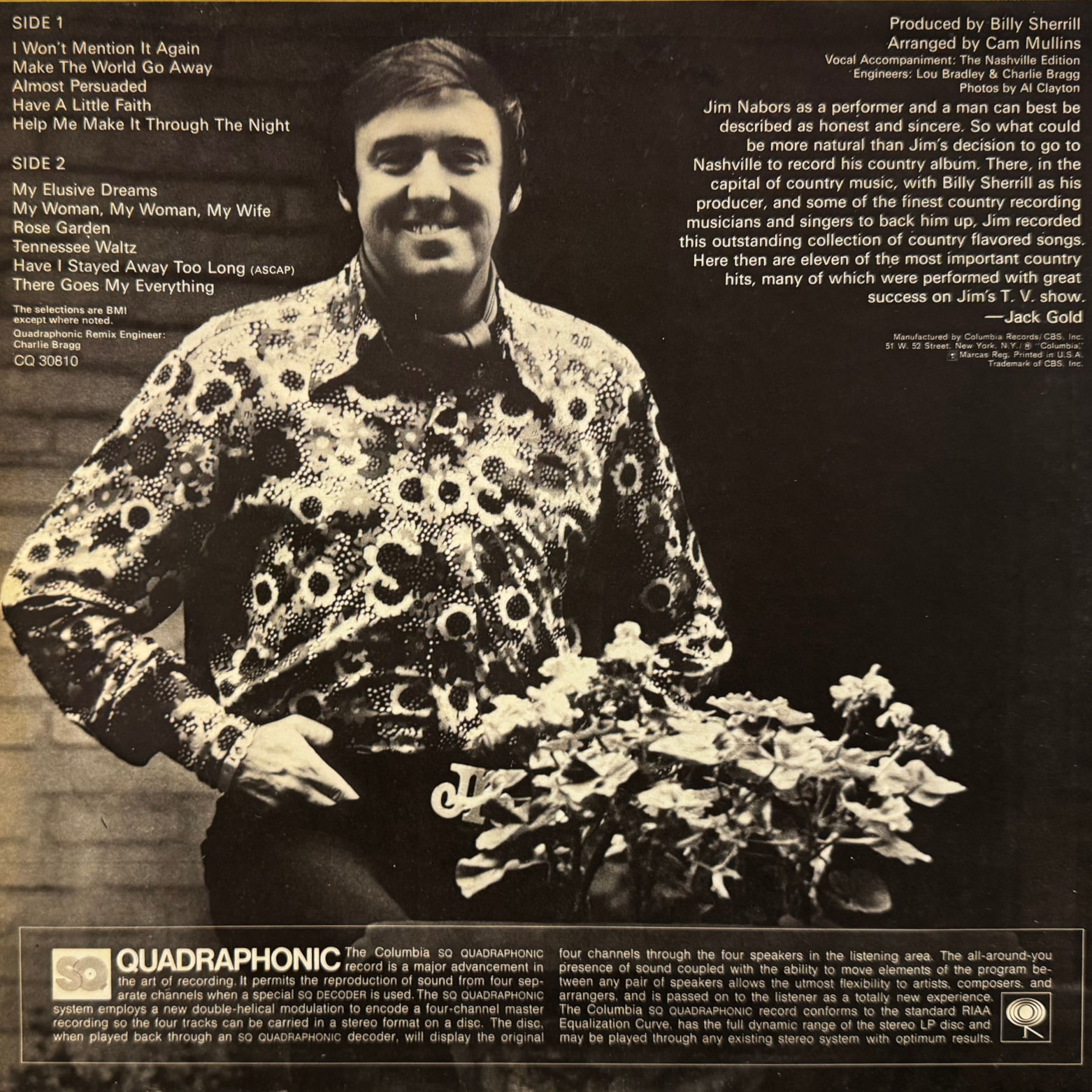 Vinyl Jim Nabors Help Me Make It Through the Night