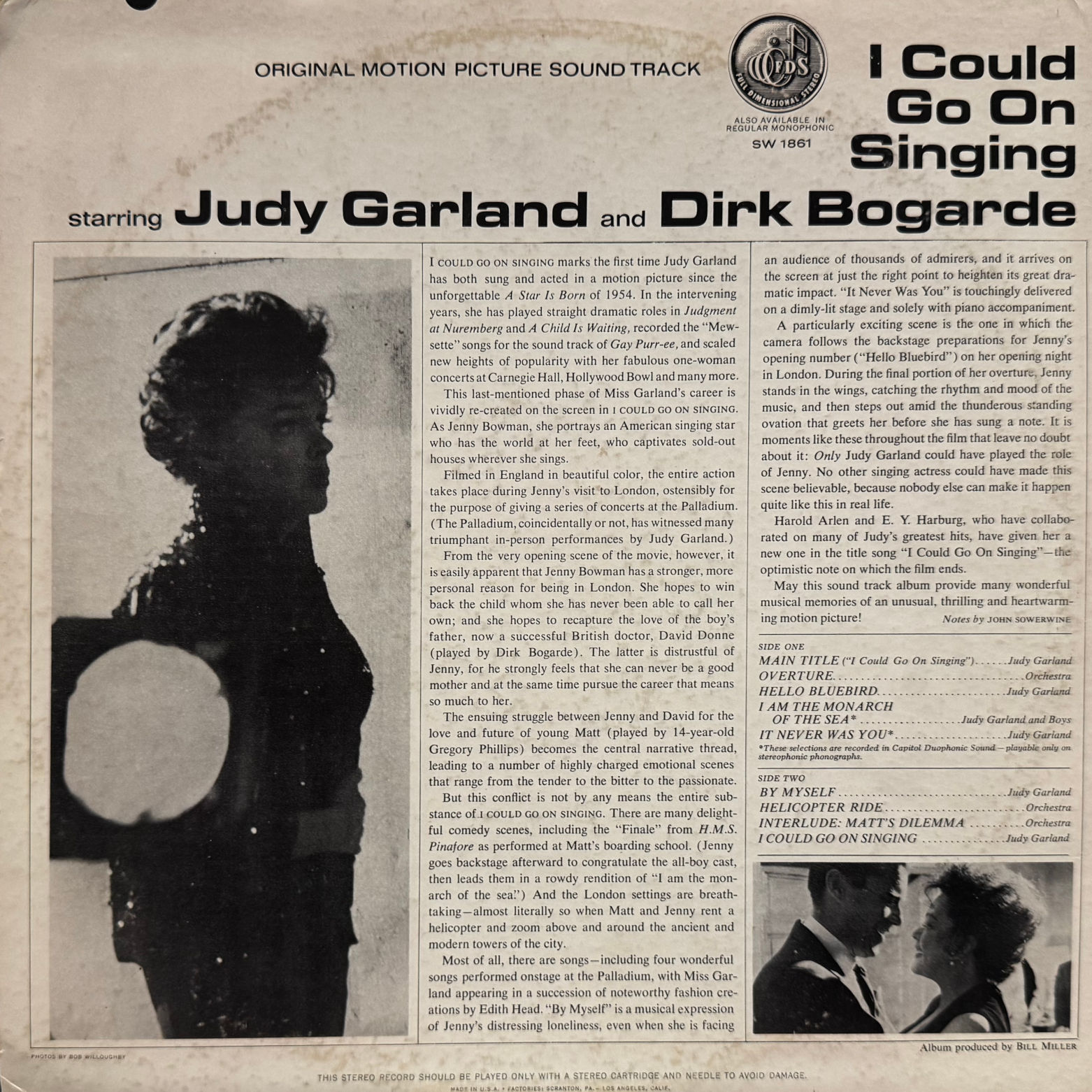 Vinyl Judy Garland and Dirk Bogarde I Could Go on Singing
